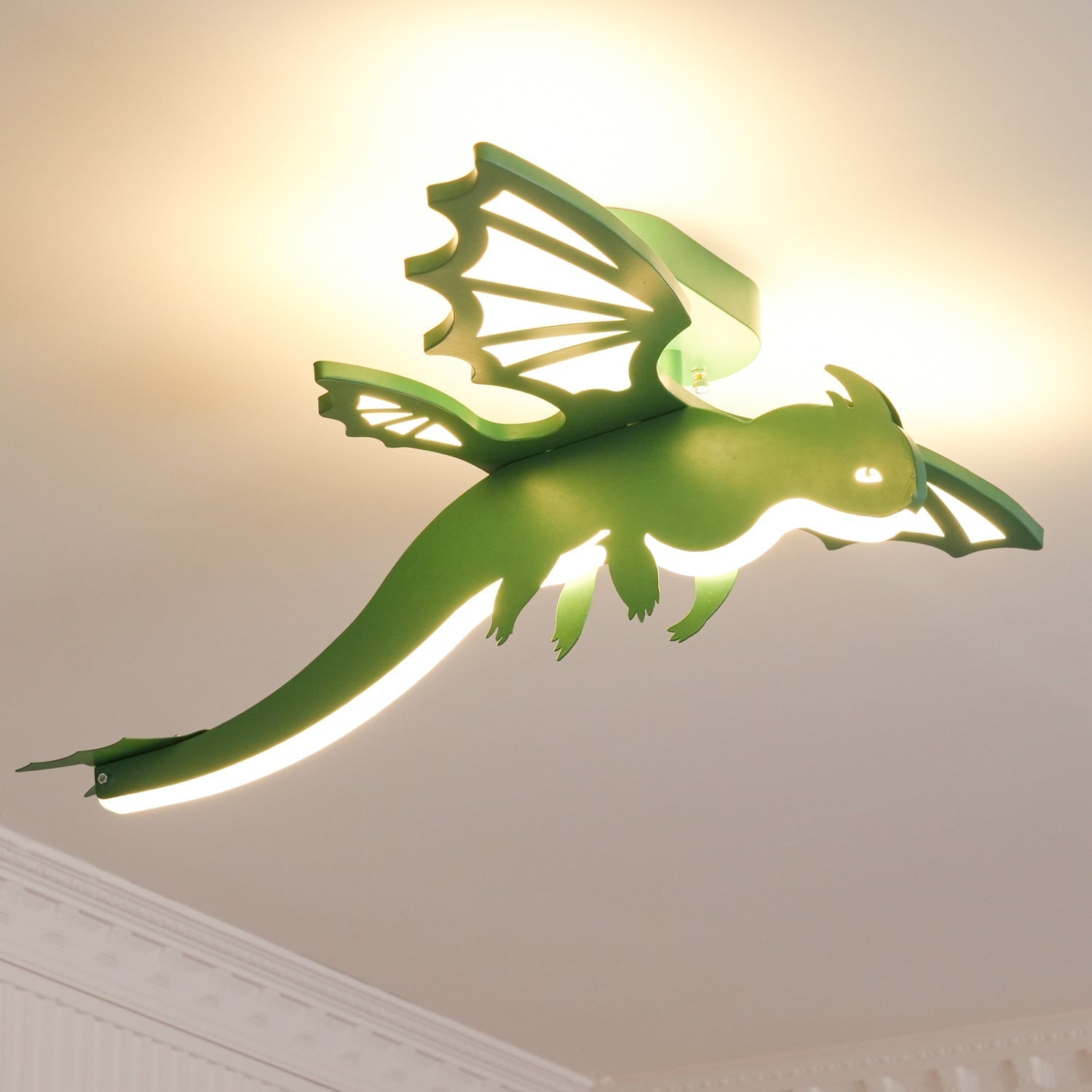 Lustra Ceiling Light Green Dinosaur LED-Neutral Decor