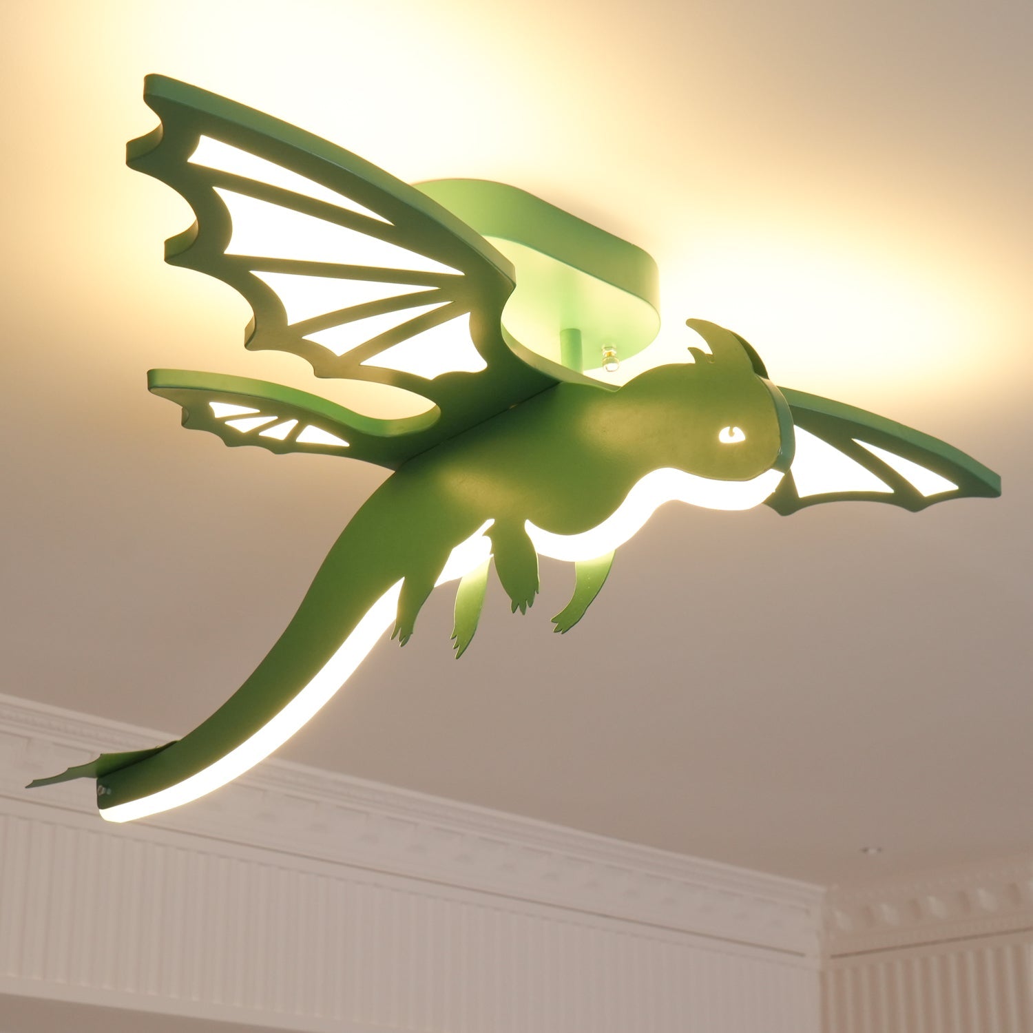 Lustra Ceiling Light Green Dinosaur LED-Neutral Decor