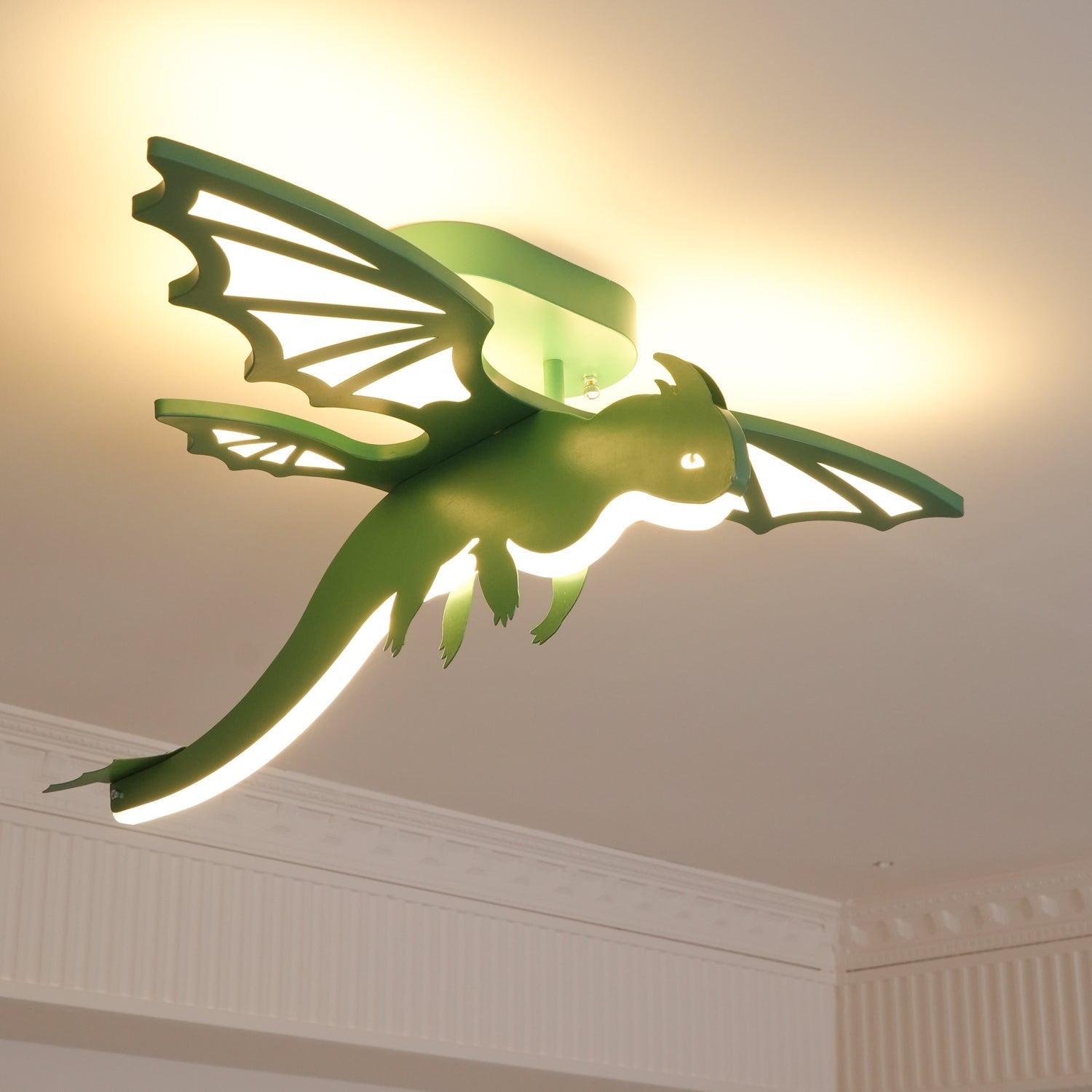 Lustra Ceiling Light Green Dinosaur LED-Neutral Decor