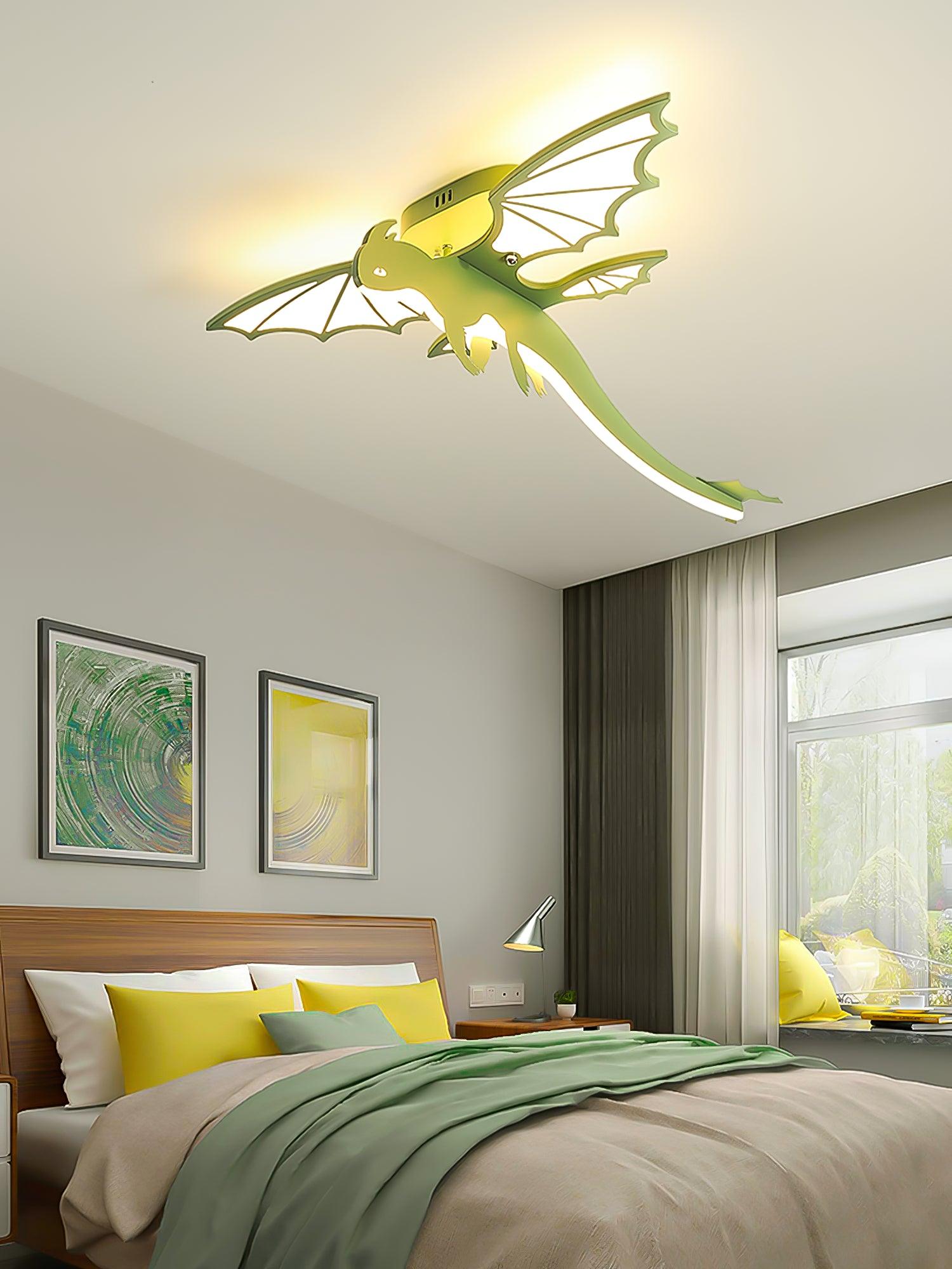 Lustra Ceiling Light Green Dinosaur LED-Neutral Decor