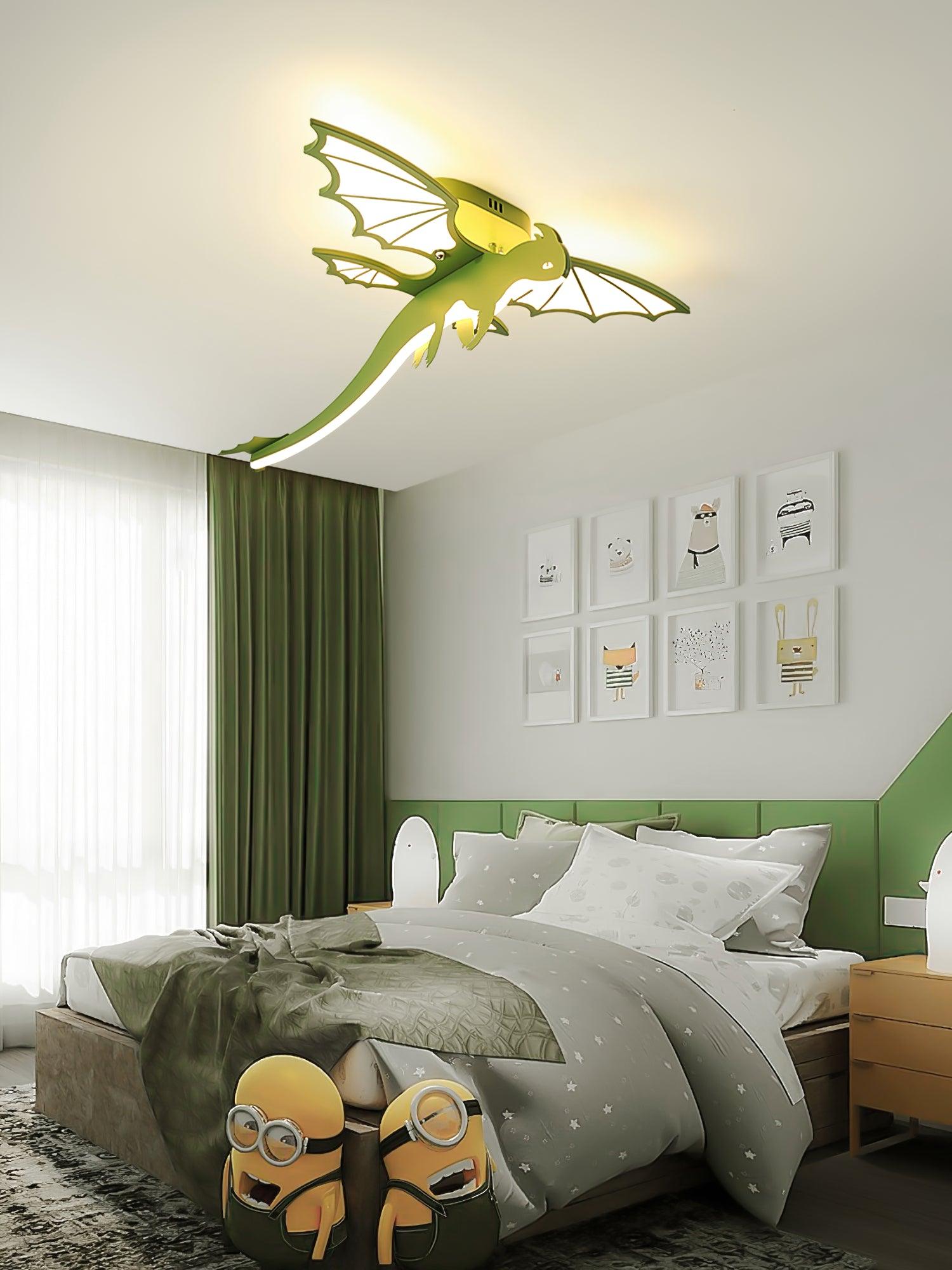 Lustra Ceiling Light Green Dinosaur LED-Neutral Decor