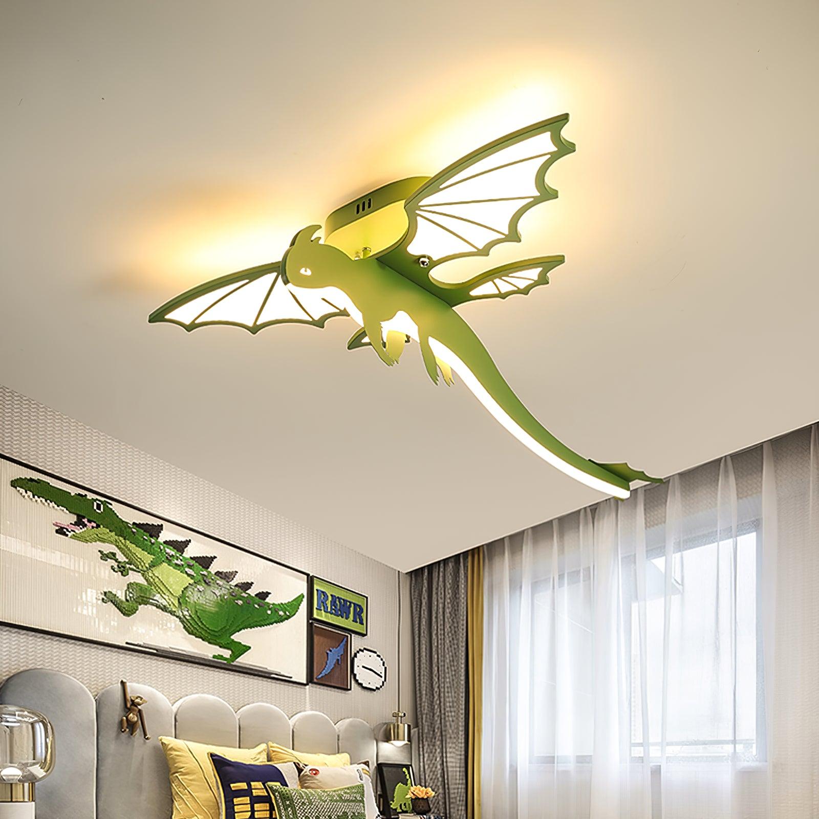 Lustra Ceiling Light Green Dinosaur LED-Neutral Decor
