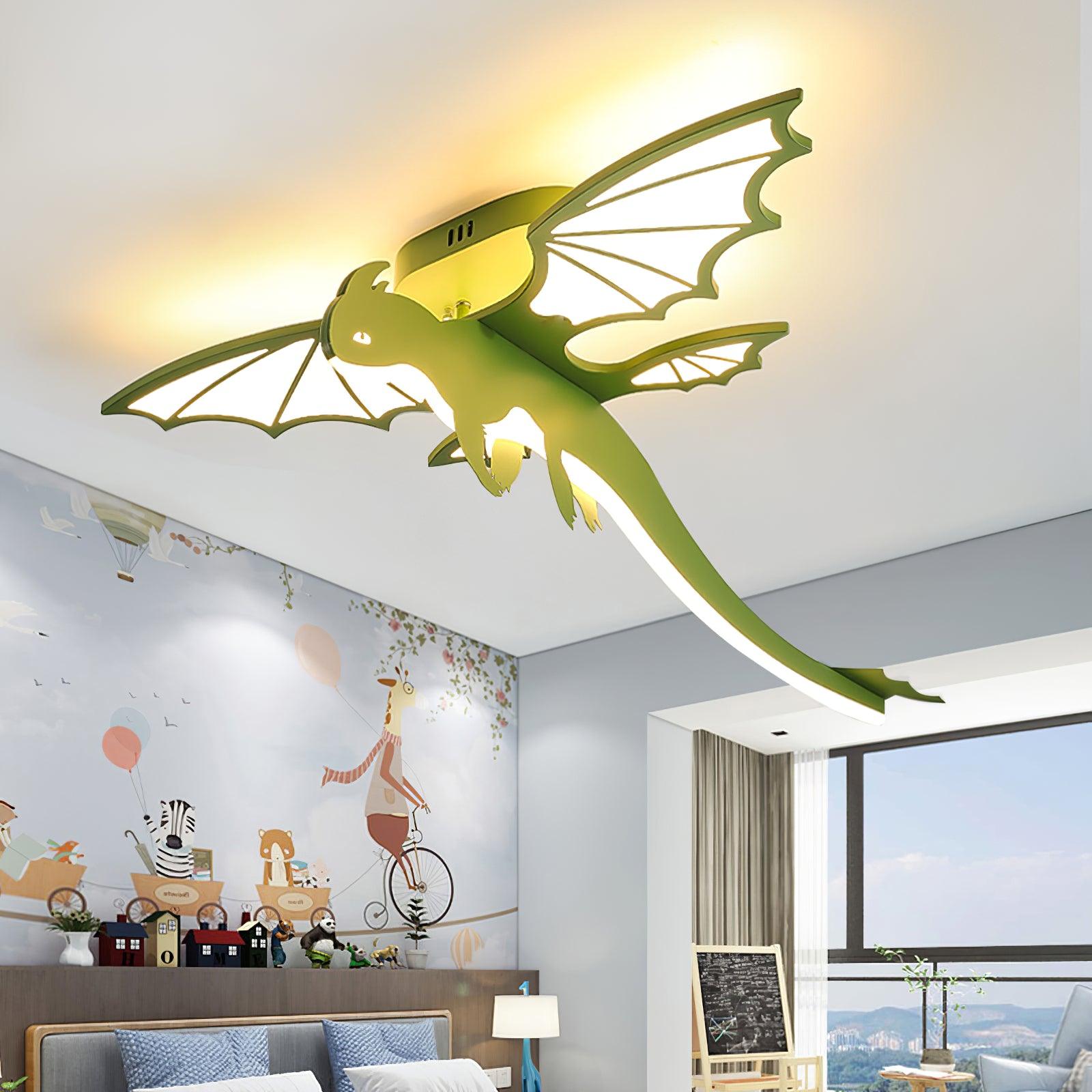 Lustra Ceiling Light Green Dinosaur LED-Neutral Decor