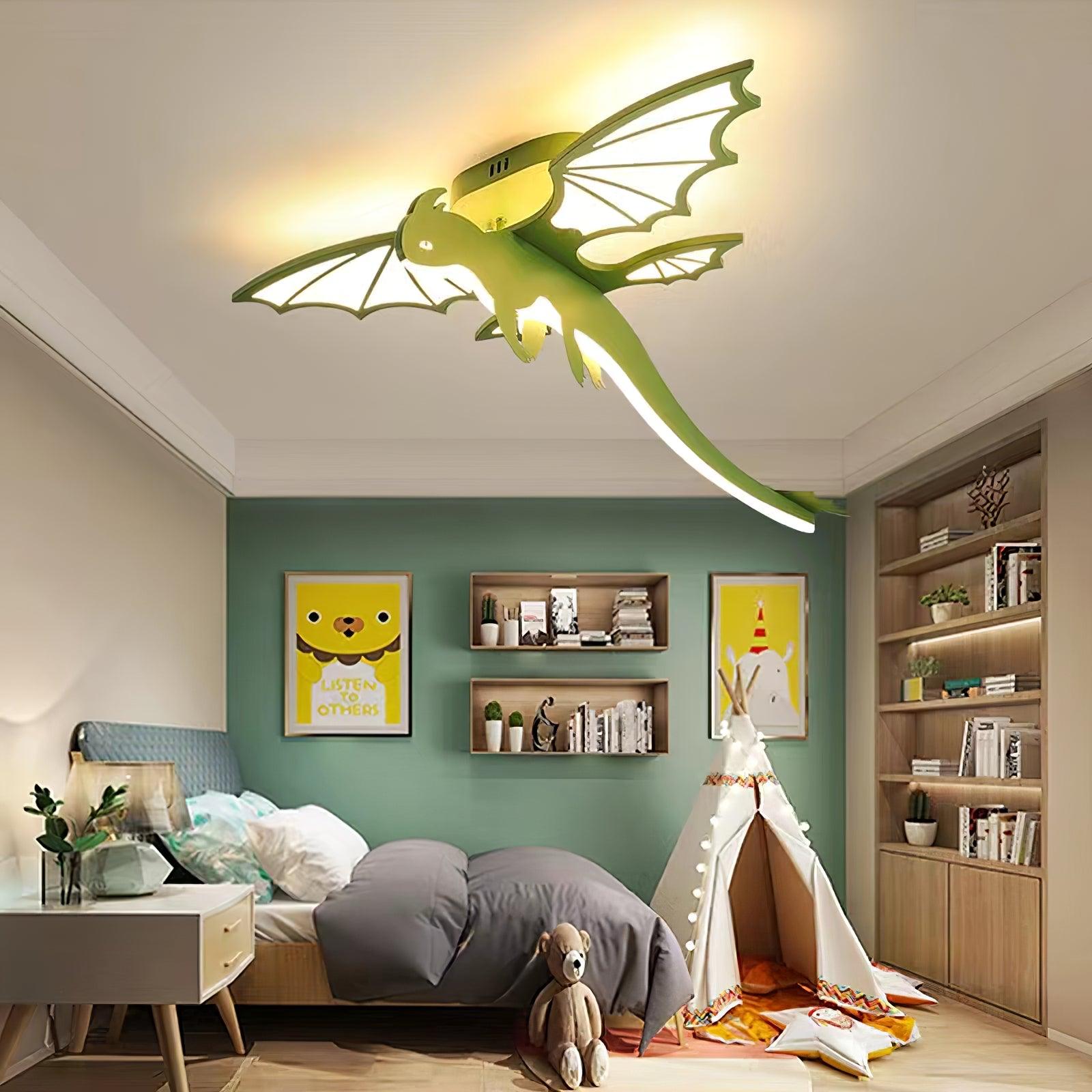 Lustra Ceiling Light Green Dinosaur LED-Neutral Decor