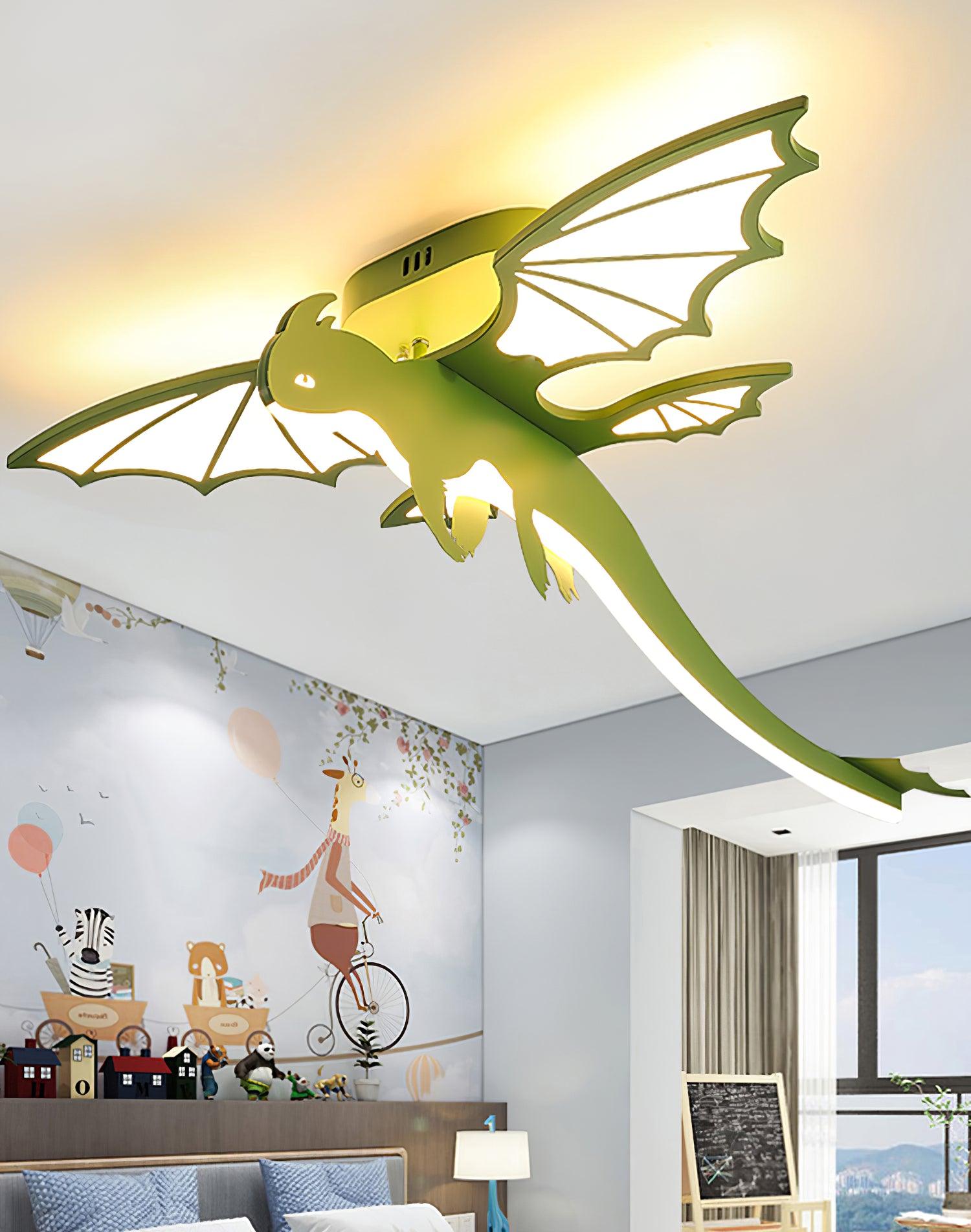 Lustra Ceiling Light Green Dinosaur LED-Neutral Decor