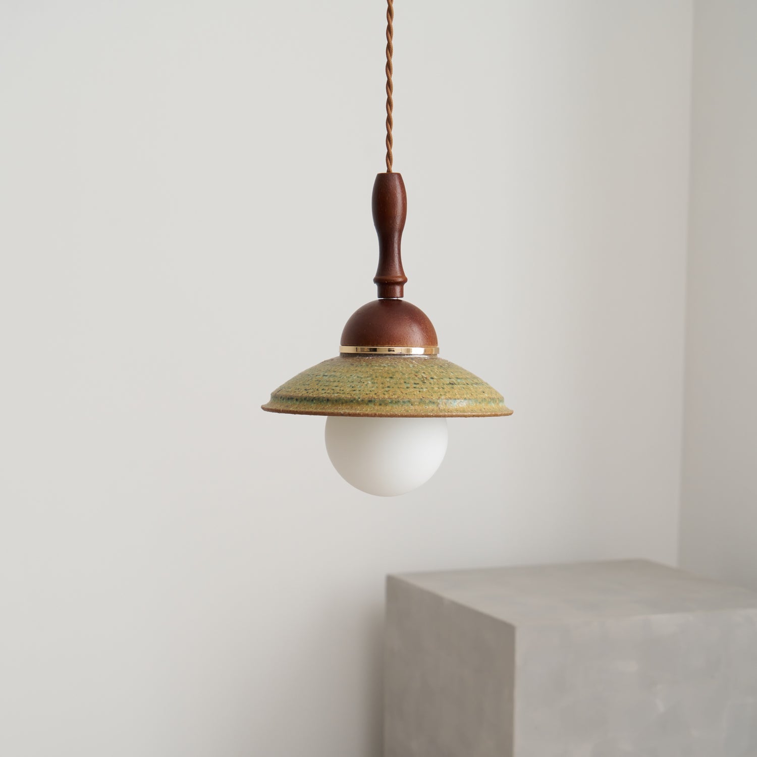 Macell Nordic Art Wood Ceramics Pendant Lamp-Neutral Decor