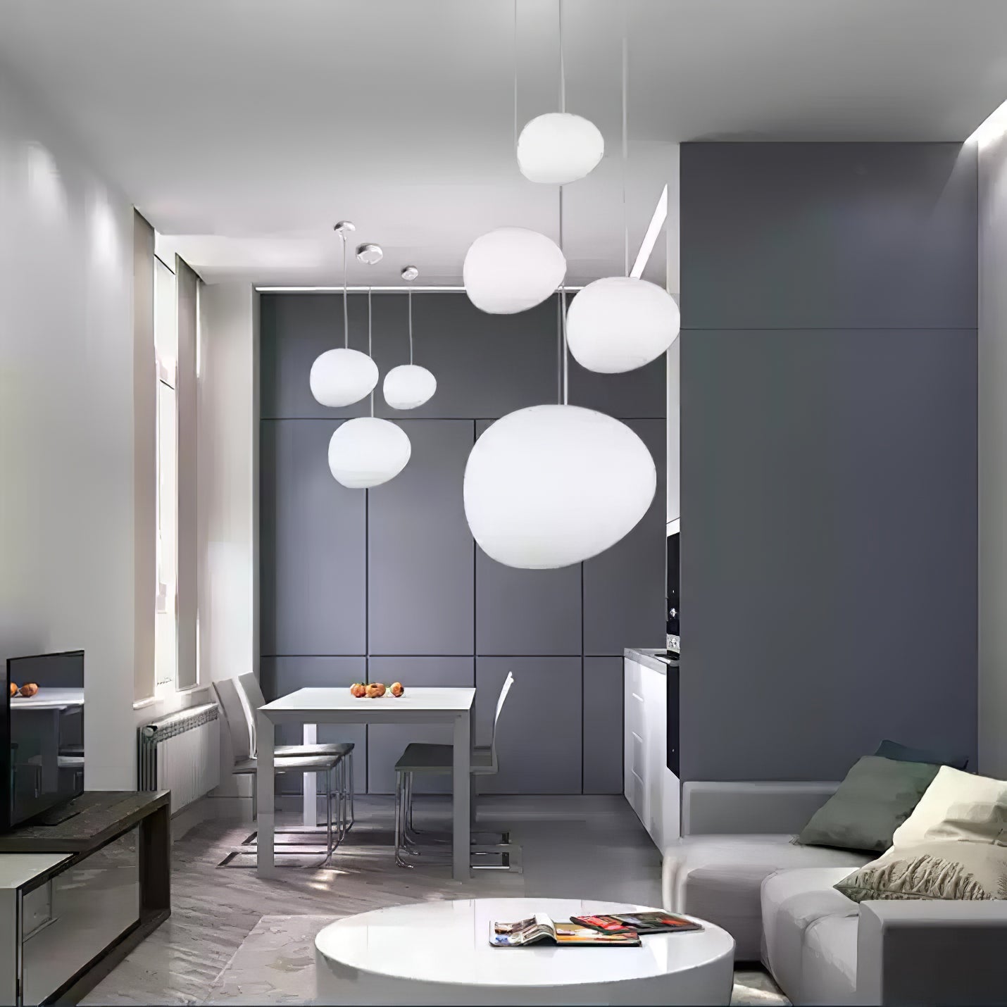 Veveno Scandinavian Pendant Light-Neutral Decor