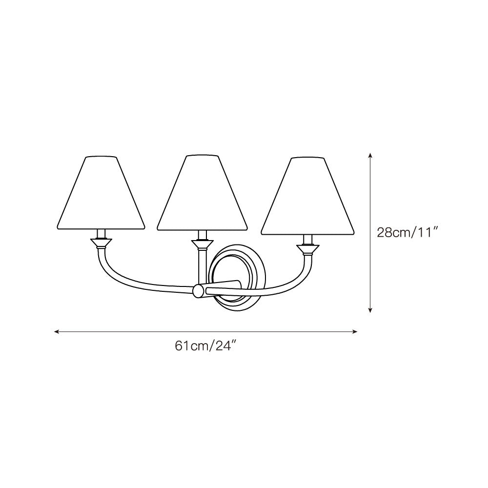 Greta Wall Lamp in a modern living room setting.