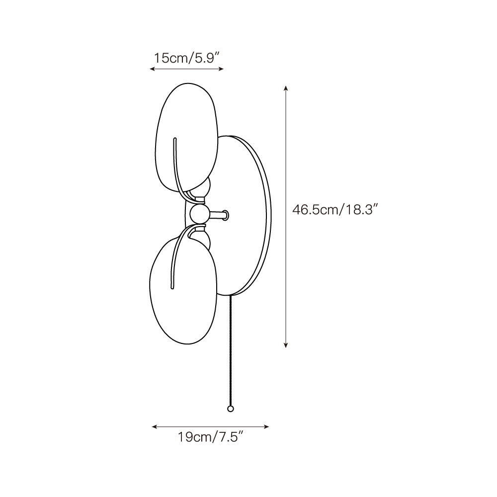Side profile of the Greta Wall Lamp against a neutral wall.