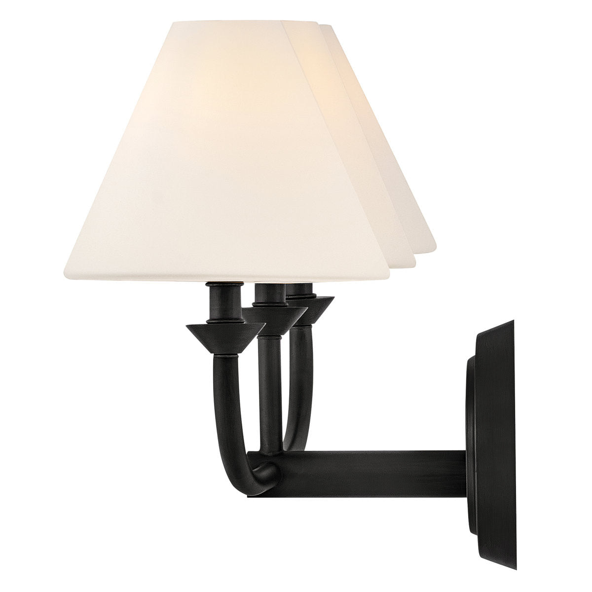 Detail of the joint connecting the arm to the lamp body.