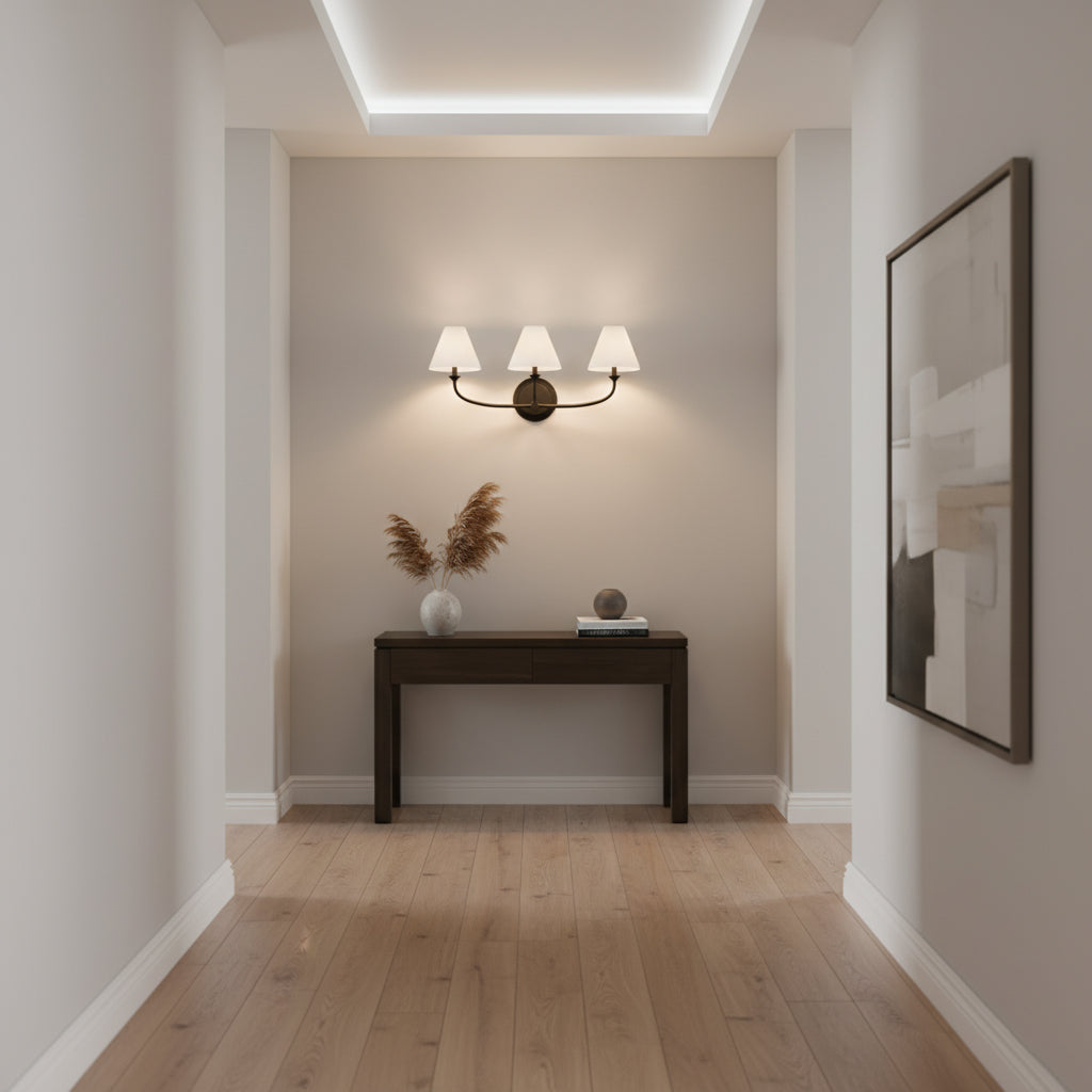 Side profile of the Greta Wall Lamp showcasing its silhouette.