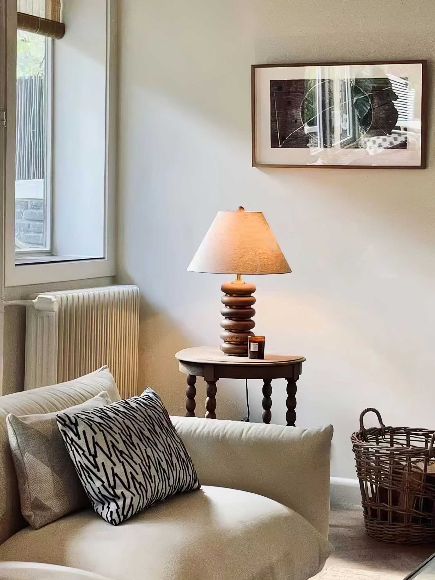 Norah Minimalist Wood Table Lamp-Neutral Decor