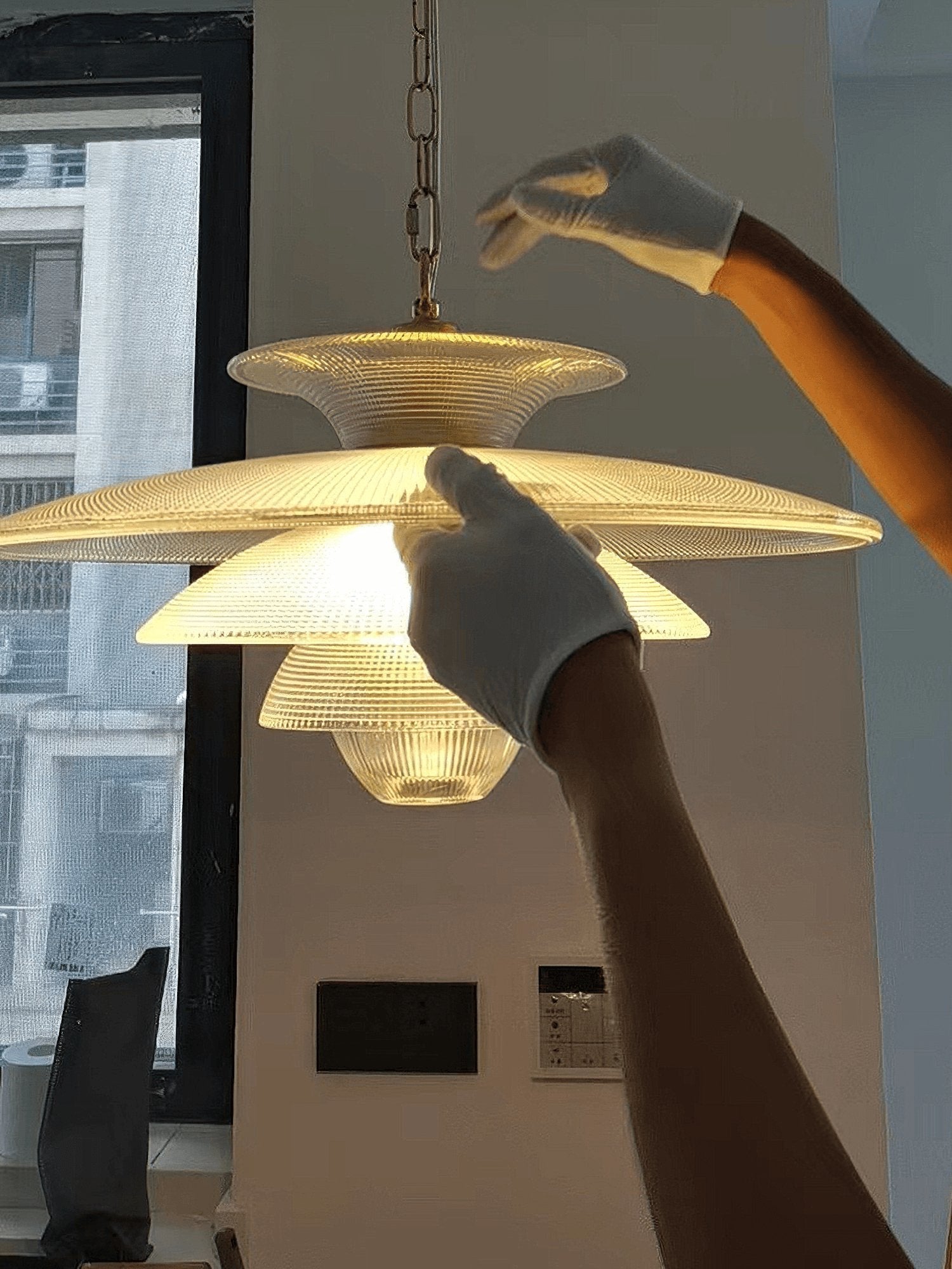 Cacariel Individual Creativity Glass Pendant Light-Neutral Decor