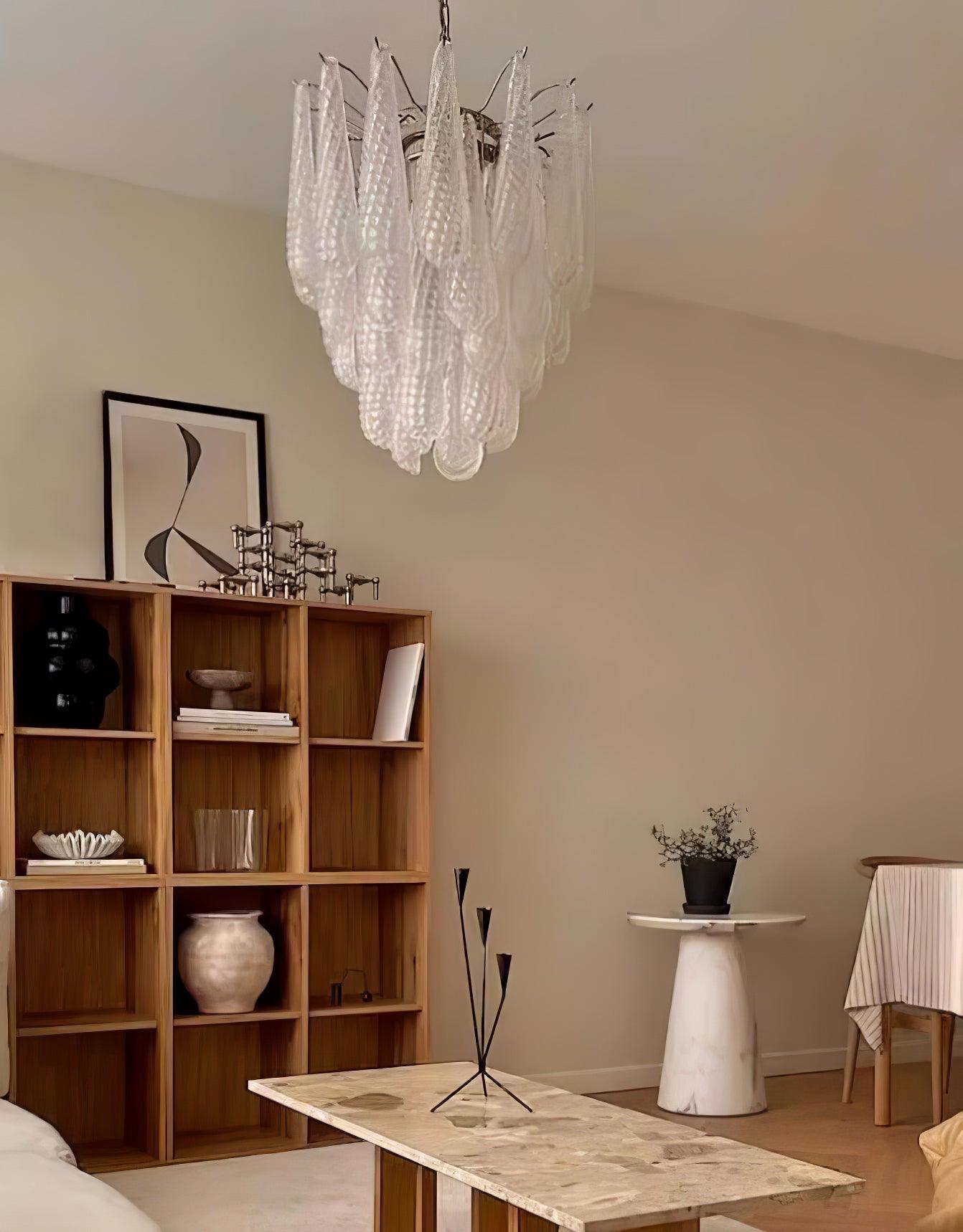 Zemaryra Glass Chandelier-Neutral Decor