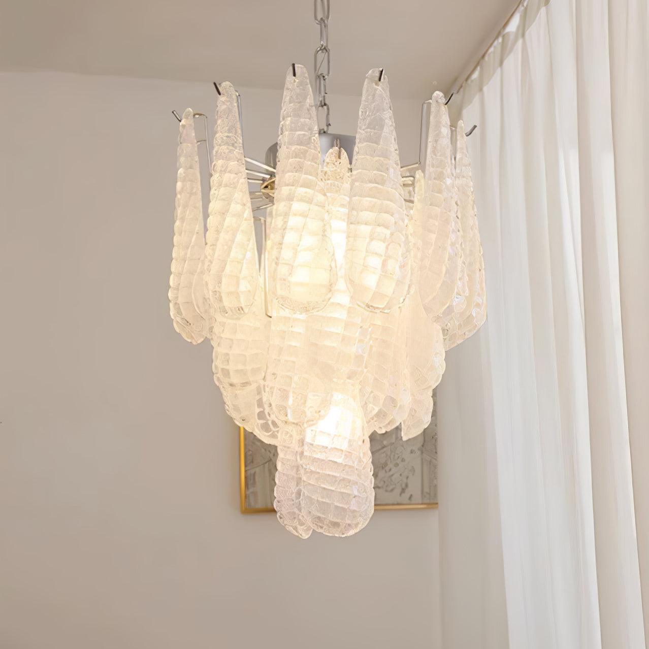 Zemaryra Glass Chandelier-Neutral Decor