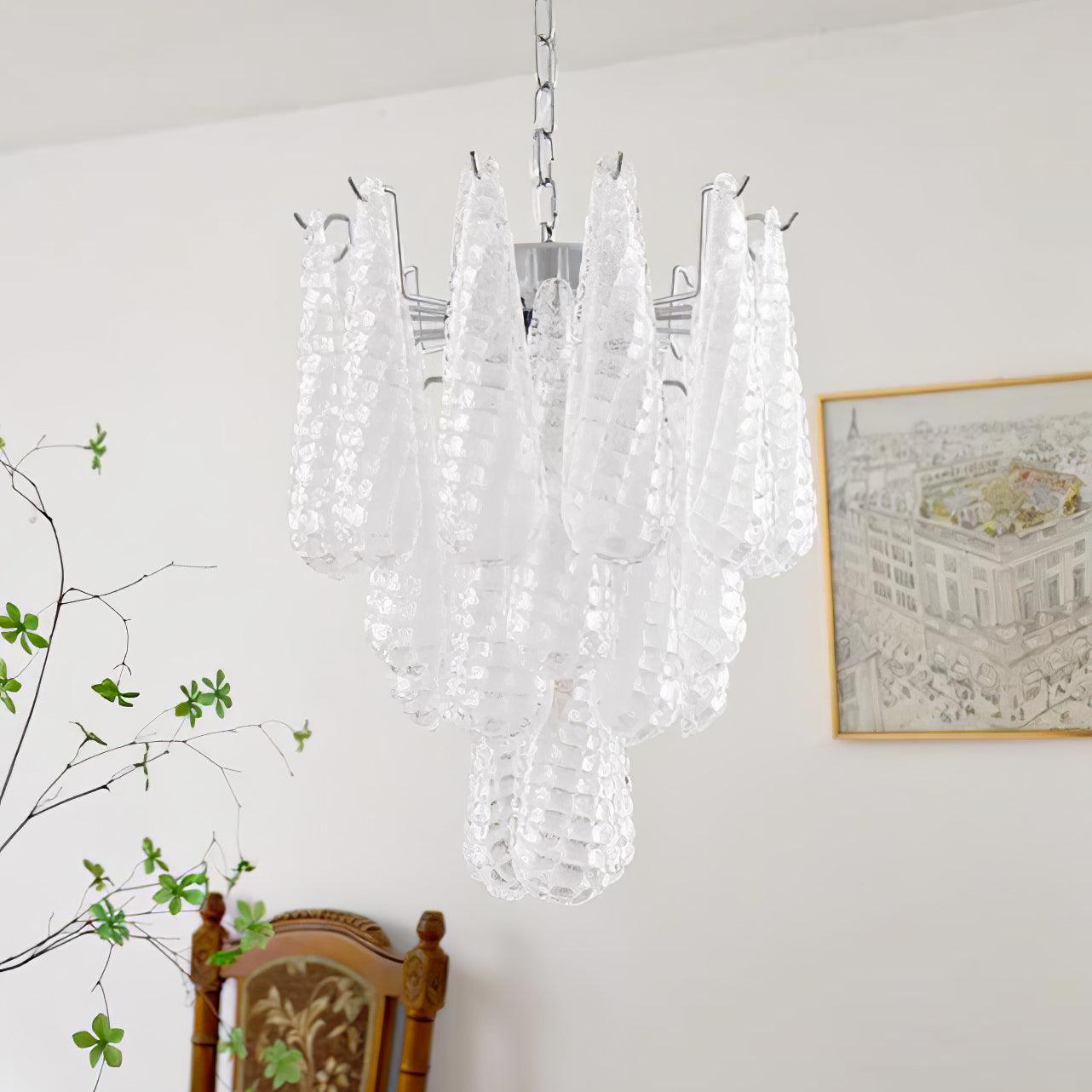 Zemaryra Glass Chandelier-Neutral Decor