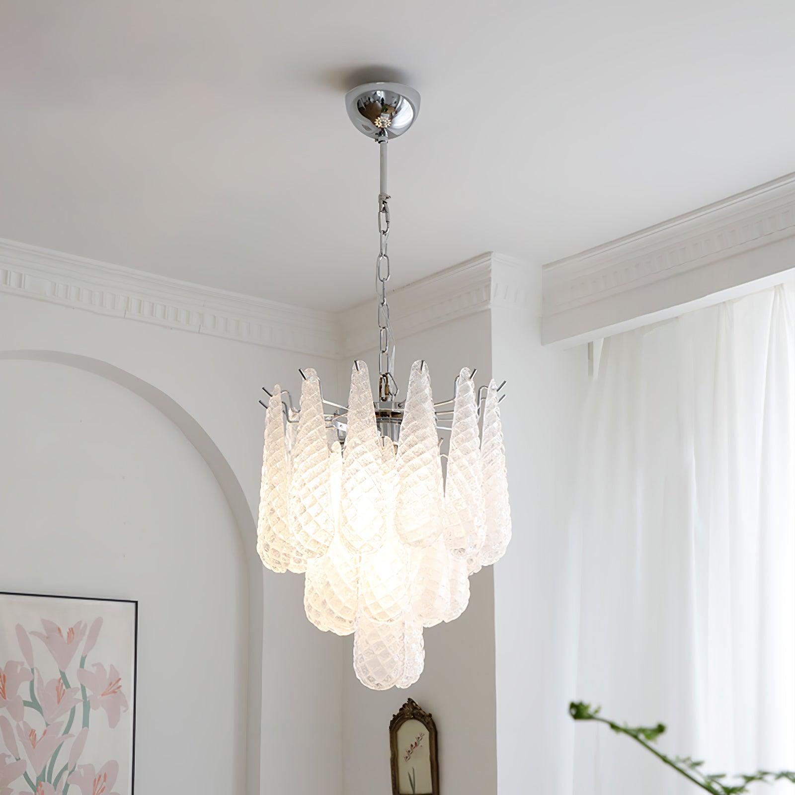 Zemaryra Glass Chandelier-Neutral Decor