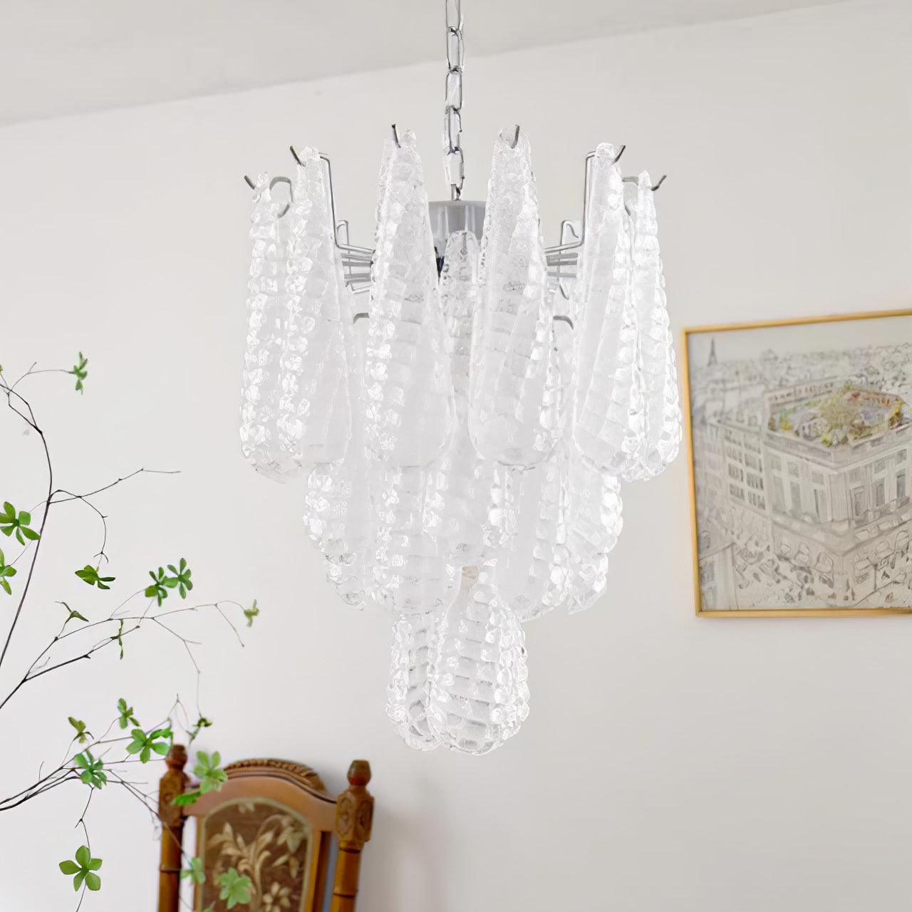 Zemaryra Glass Chandelier-Neutral Decor