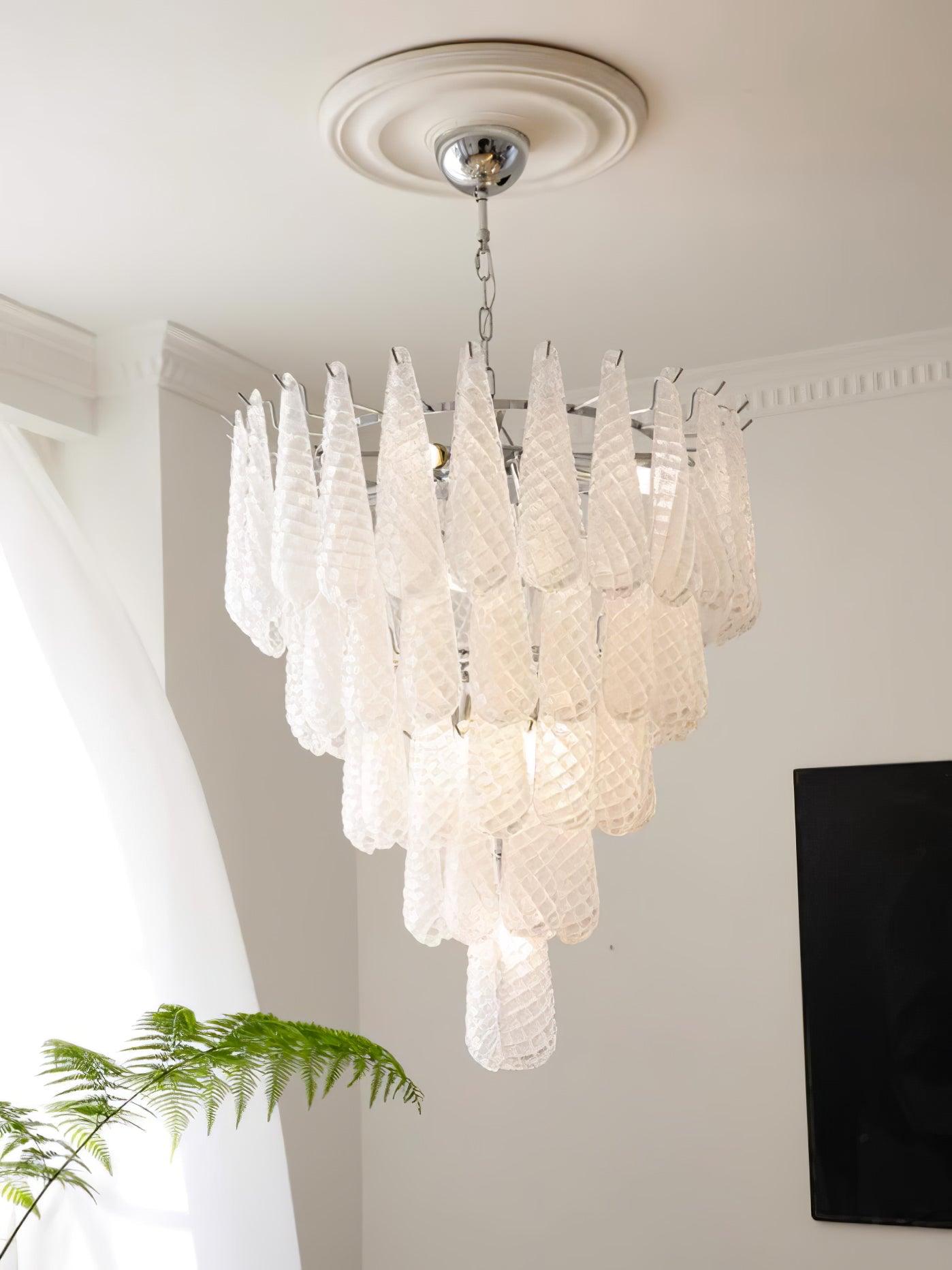 Zemaryra Glass Chandelier-Neutral Decor