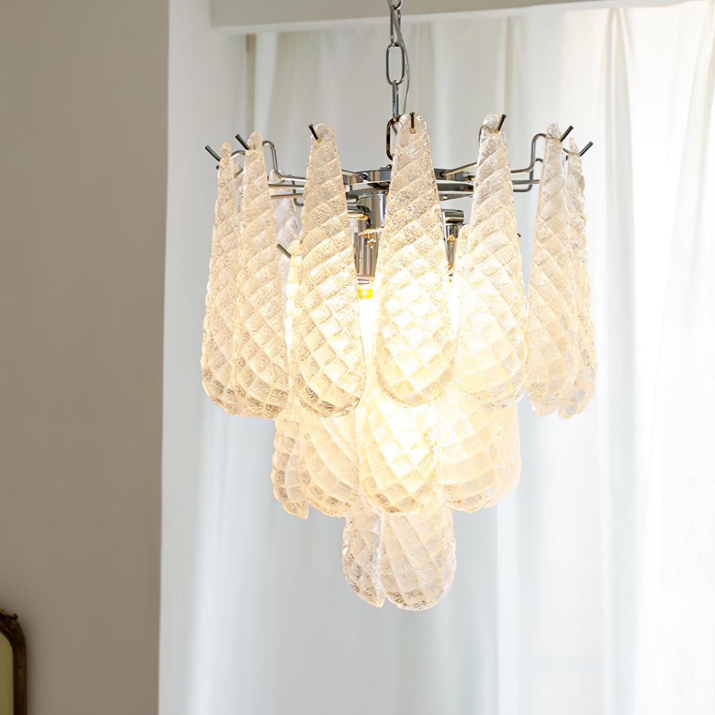 Zemaryra Glass Chandelier-Neutral Decor