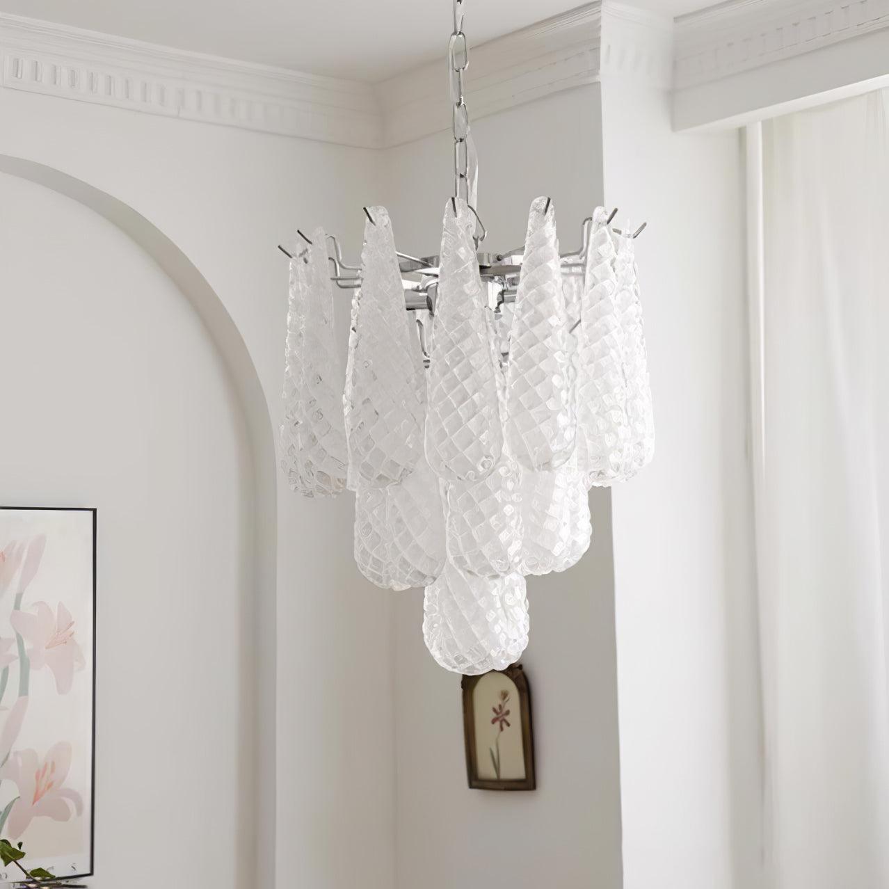 Zemaryra Glass Chandelier-Neutral Decor