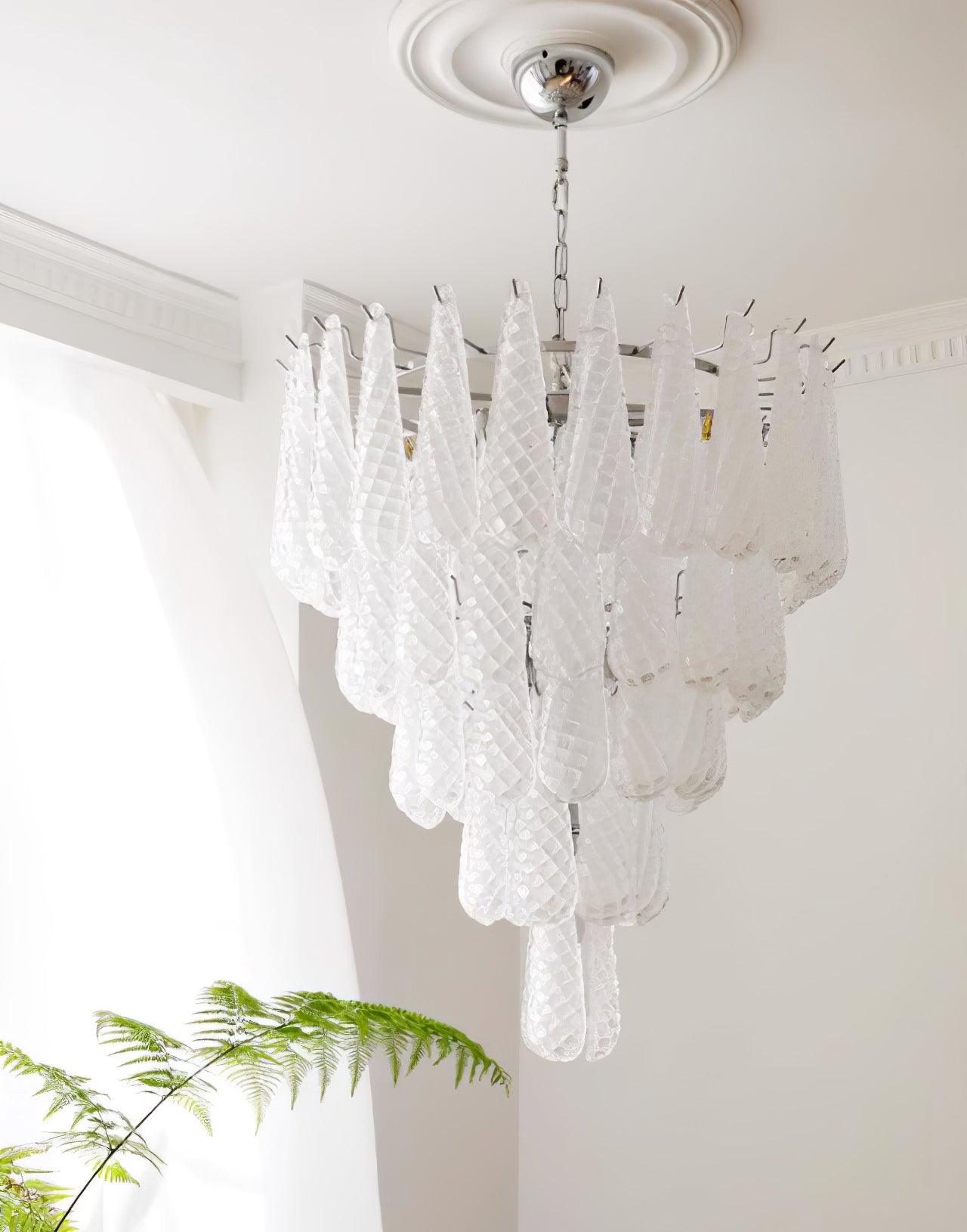 Zemaryra Glass Chandelier-Neutral Decor