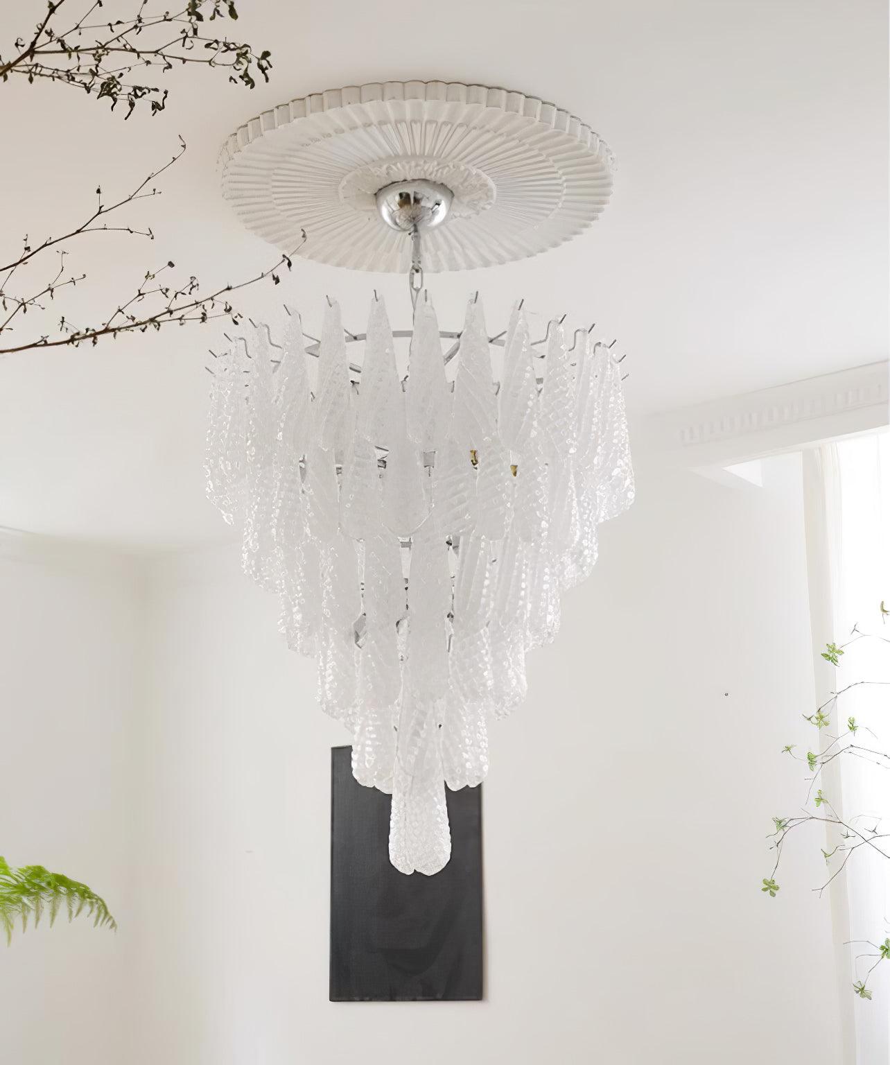 Zemaryra Glass Chandelier-Neutral Decor