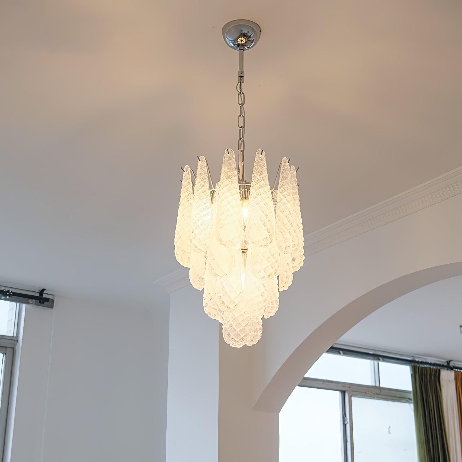 Zemaryra Glass Chandelier-Neutral Decor