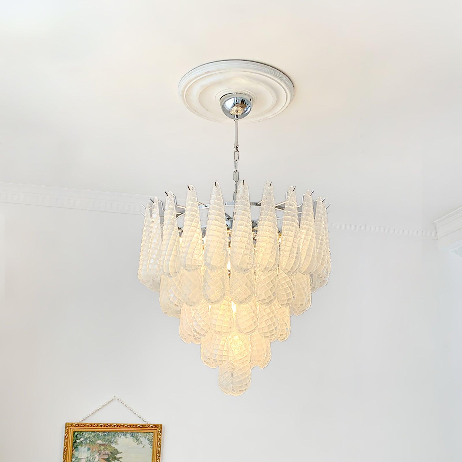 Zemaryra Glass Chandelier-Neutral Decor