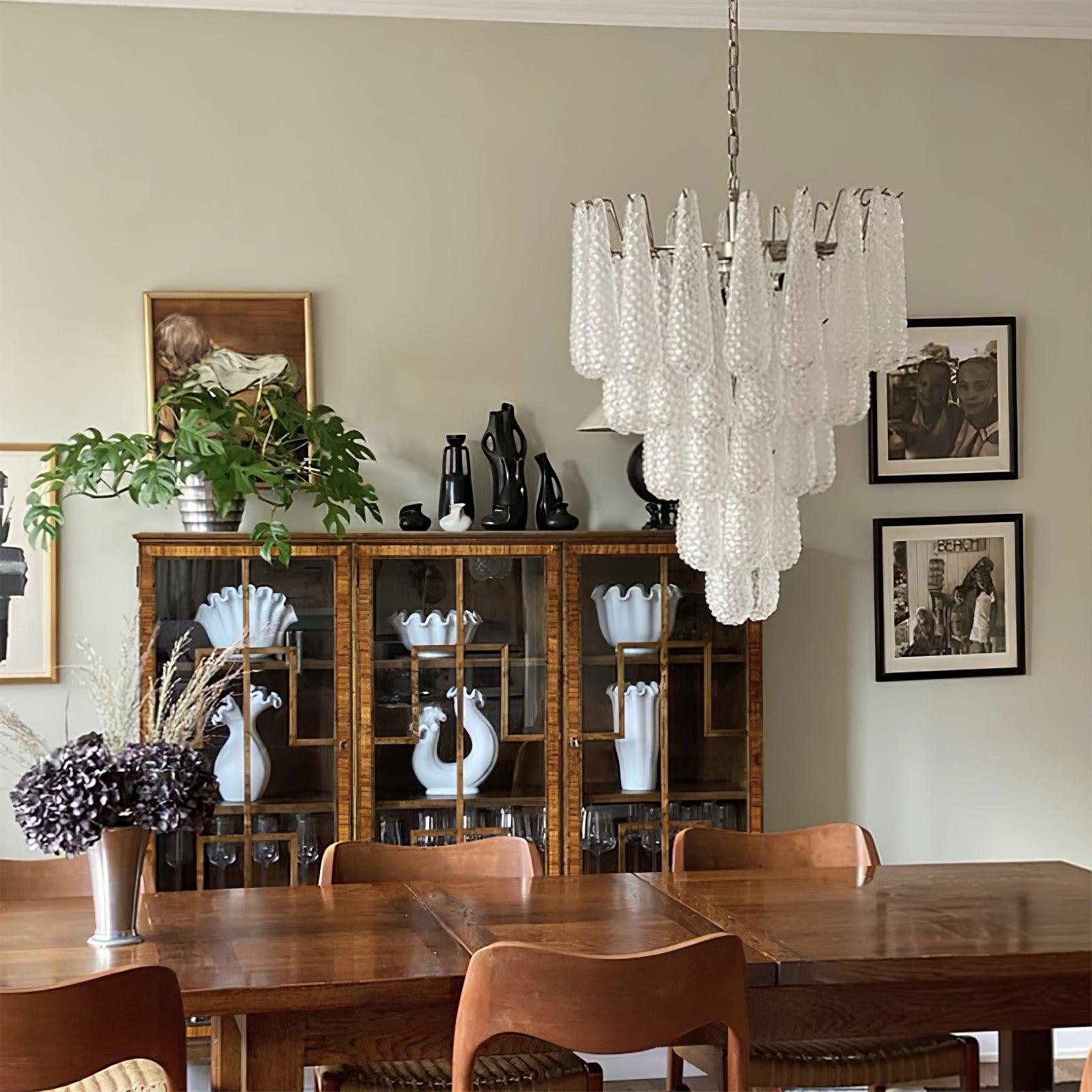 Zemaryra Glass Chandelier-Neutral Decor