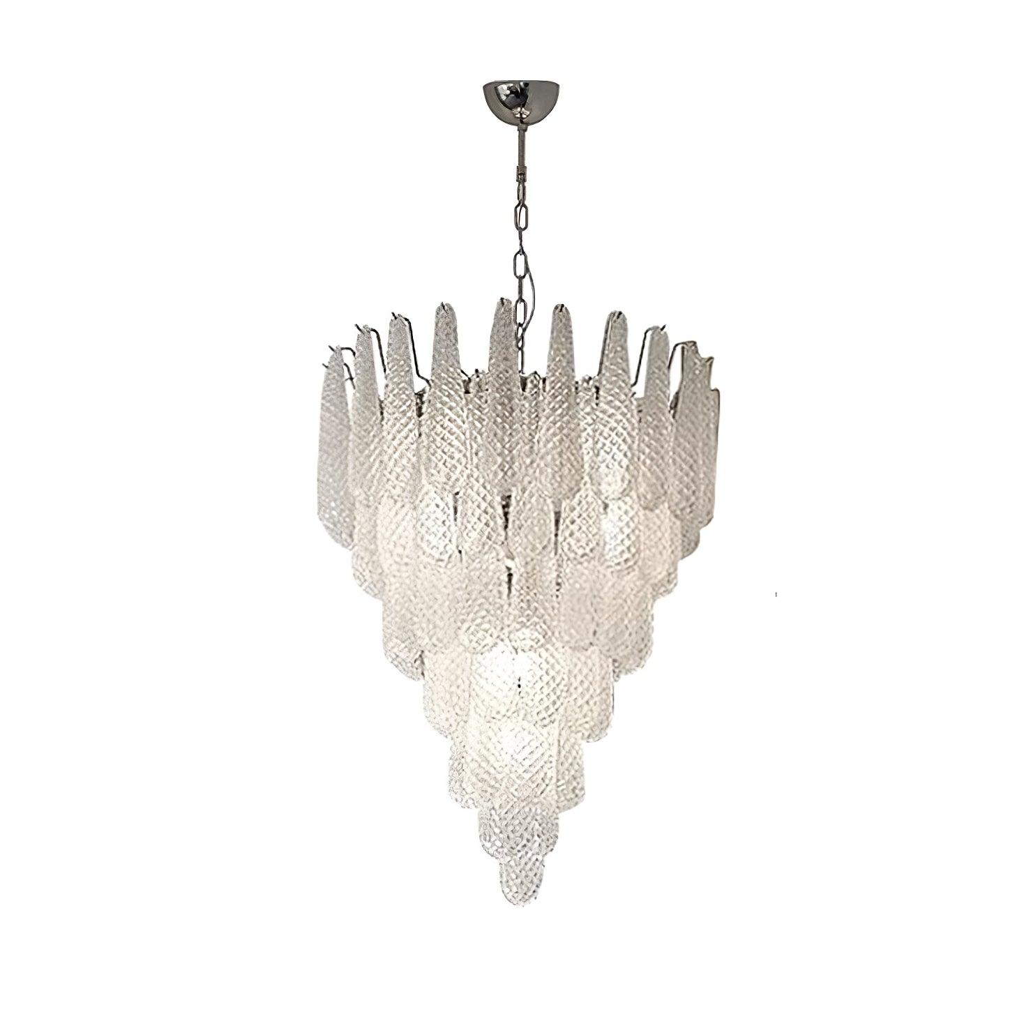 Zemaryra Glass Chandelier-Neutral Decor