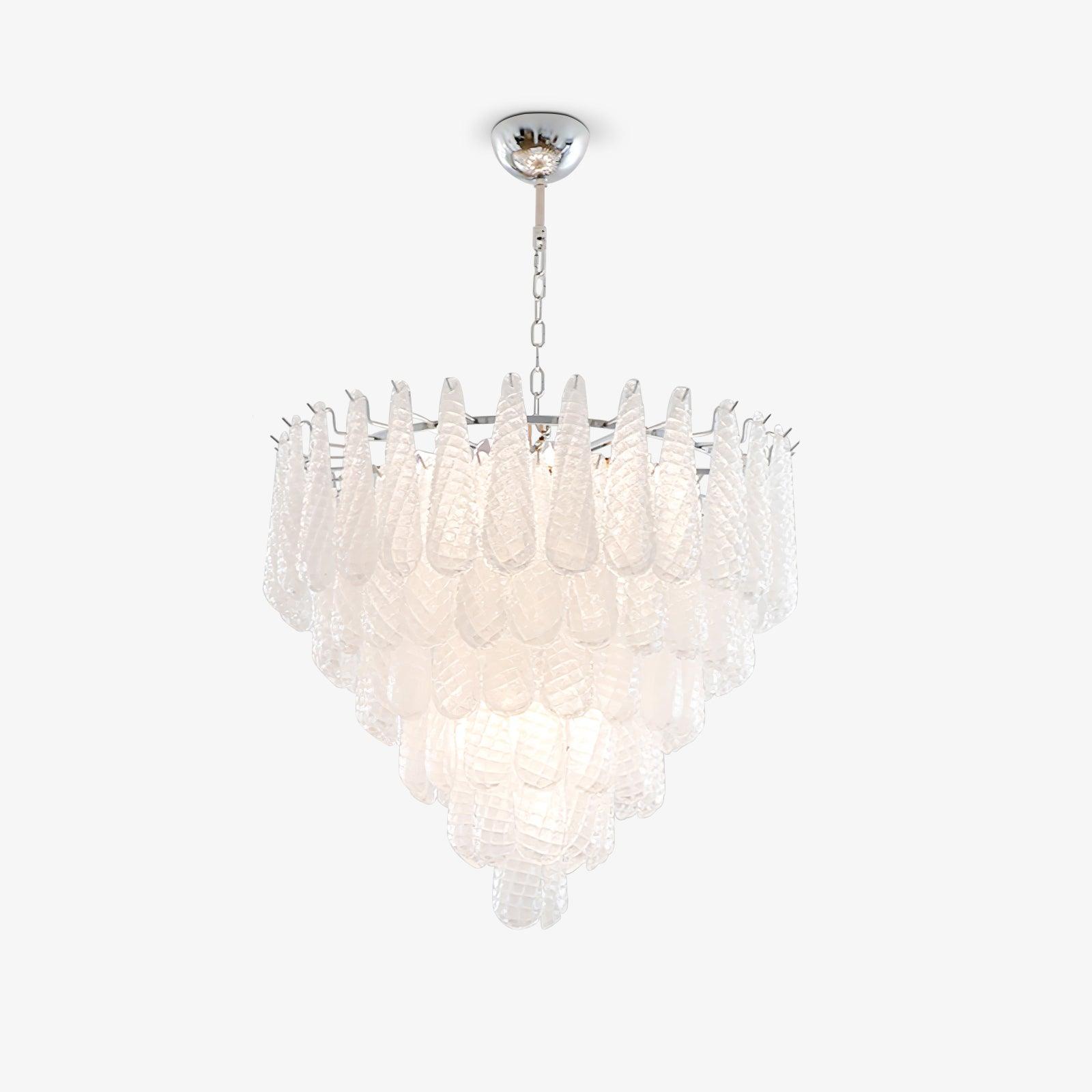 Zemaryra Glass Chandelier-Neutral Decor