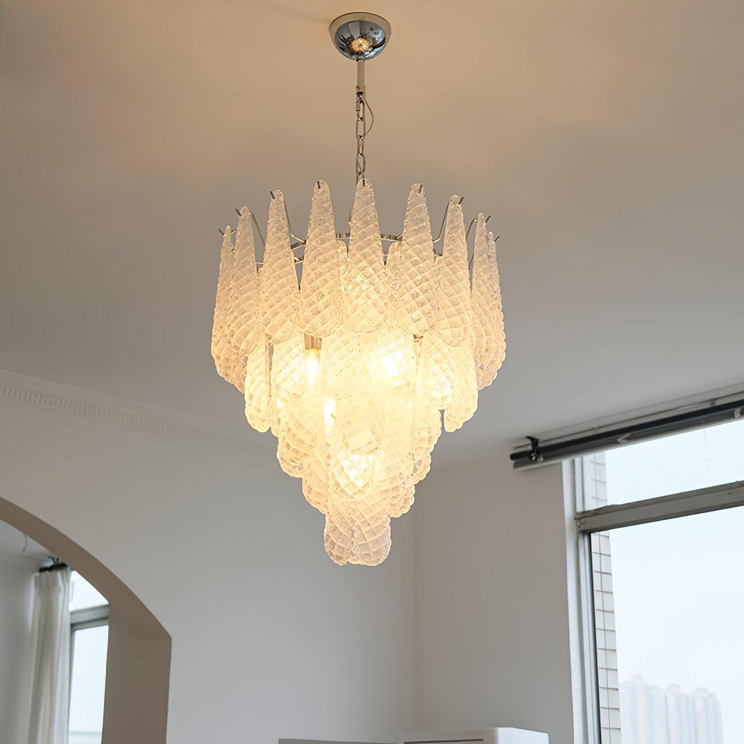 Zemaryra Glass Chandelier-Neutral Decor