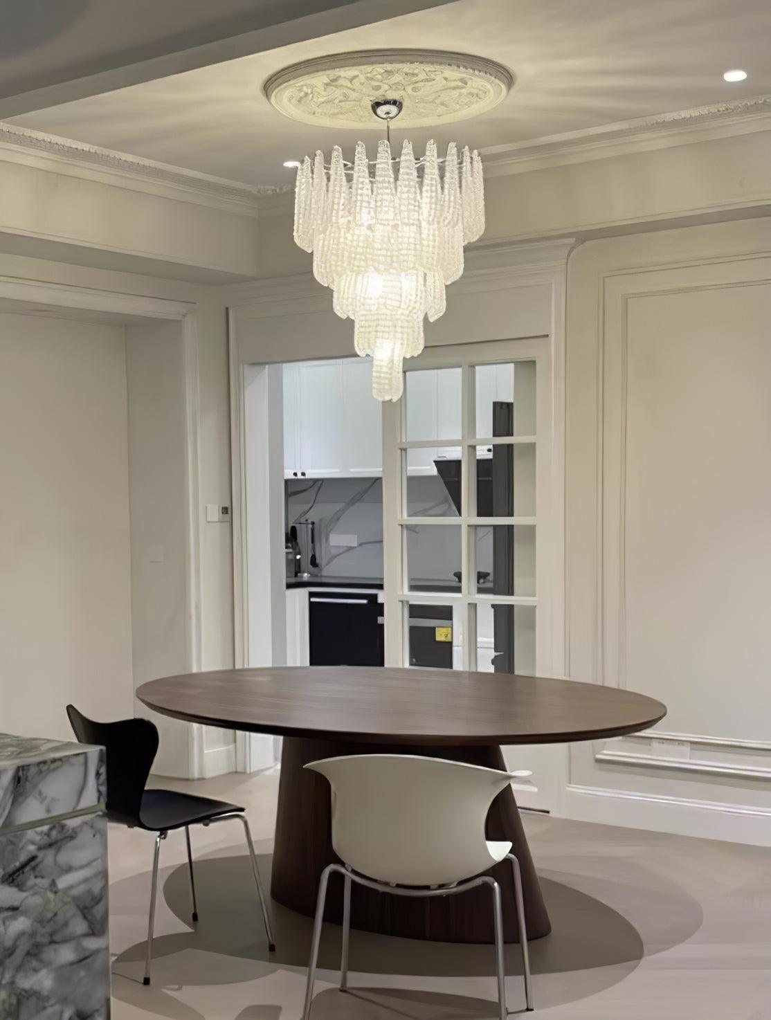 Zemaryra Glass Chandelier-Neutral Decor