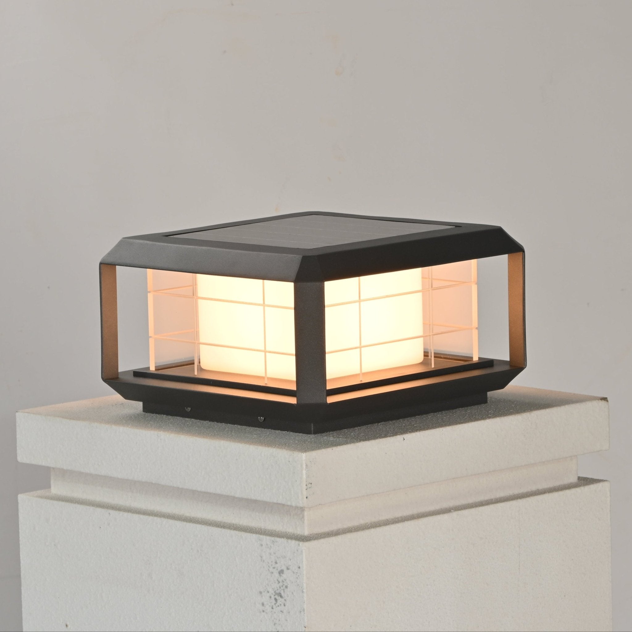 Grid Guard Solar Lantern Outdoor Lamp-Neutral Decor