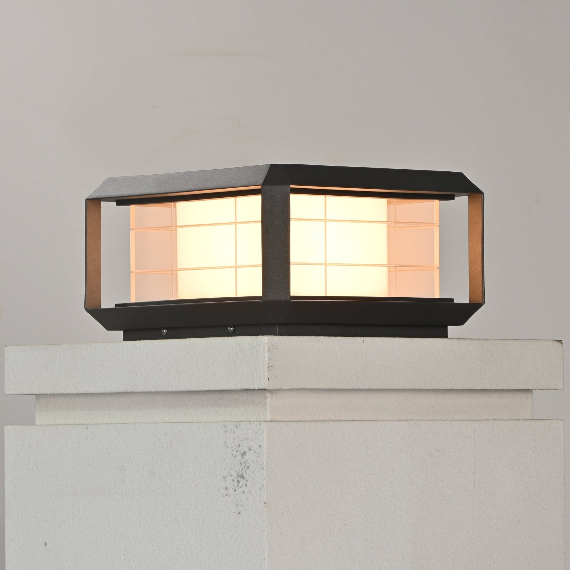 Grid Guard Solar Lantern Outdoor Lamp-Neutral Decor
