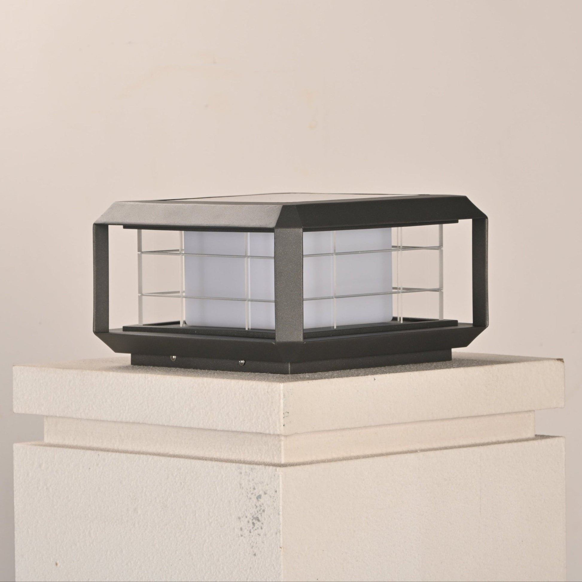 Grid Guard Solar Lantern Outdoor Lamp-Neutral Decor