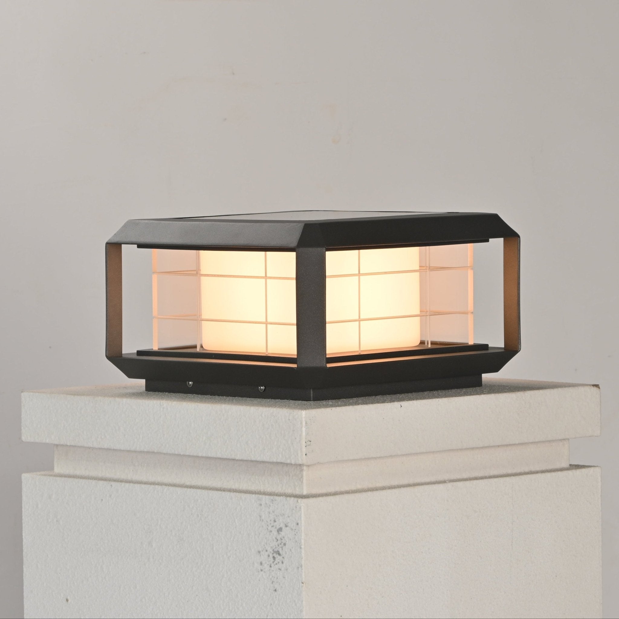 Grid Guard Solar Lantern Outdoor Lamp-Neutral Decor
