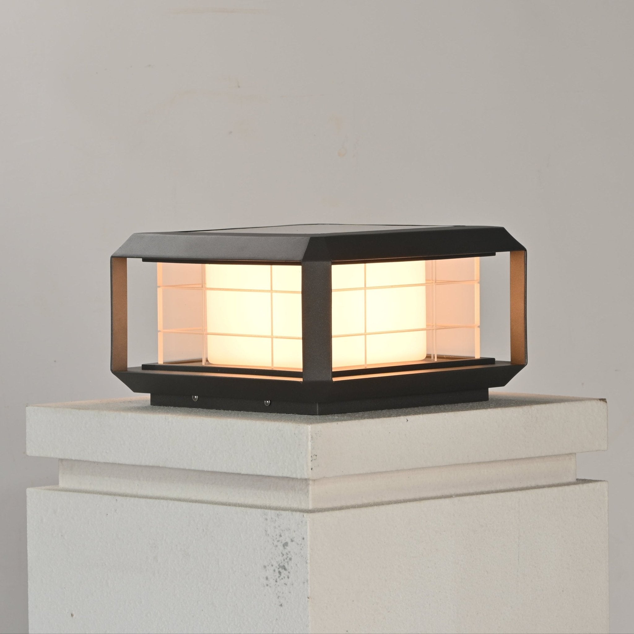 Grid Guard Solar Lantern Outdoor Lamp-Neutral Decor