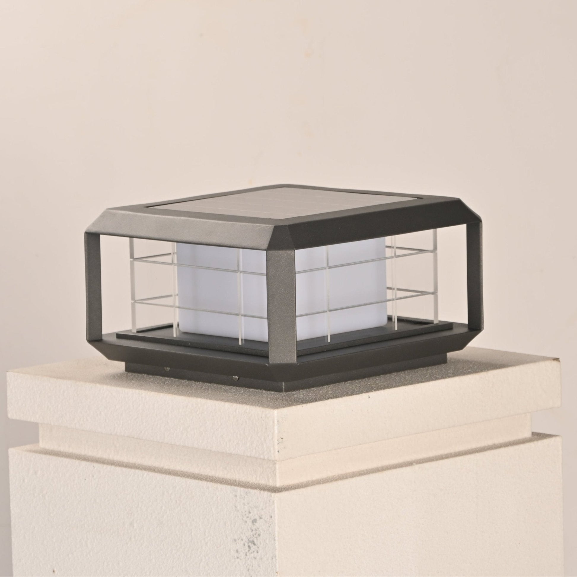 Grid Guard Solar Lantern Outdoor Lamp-Neutral Decor