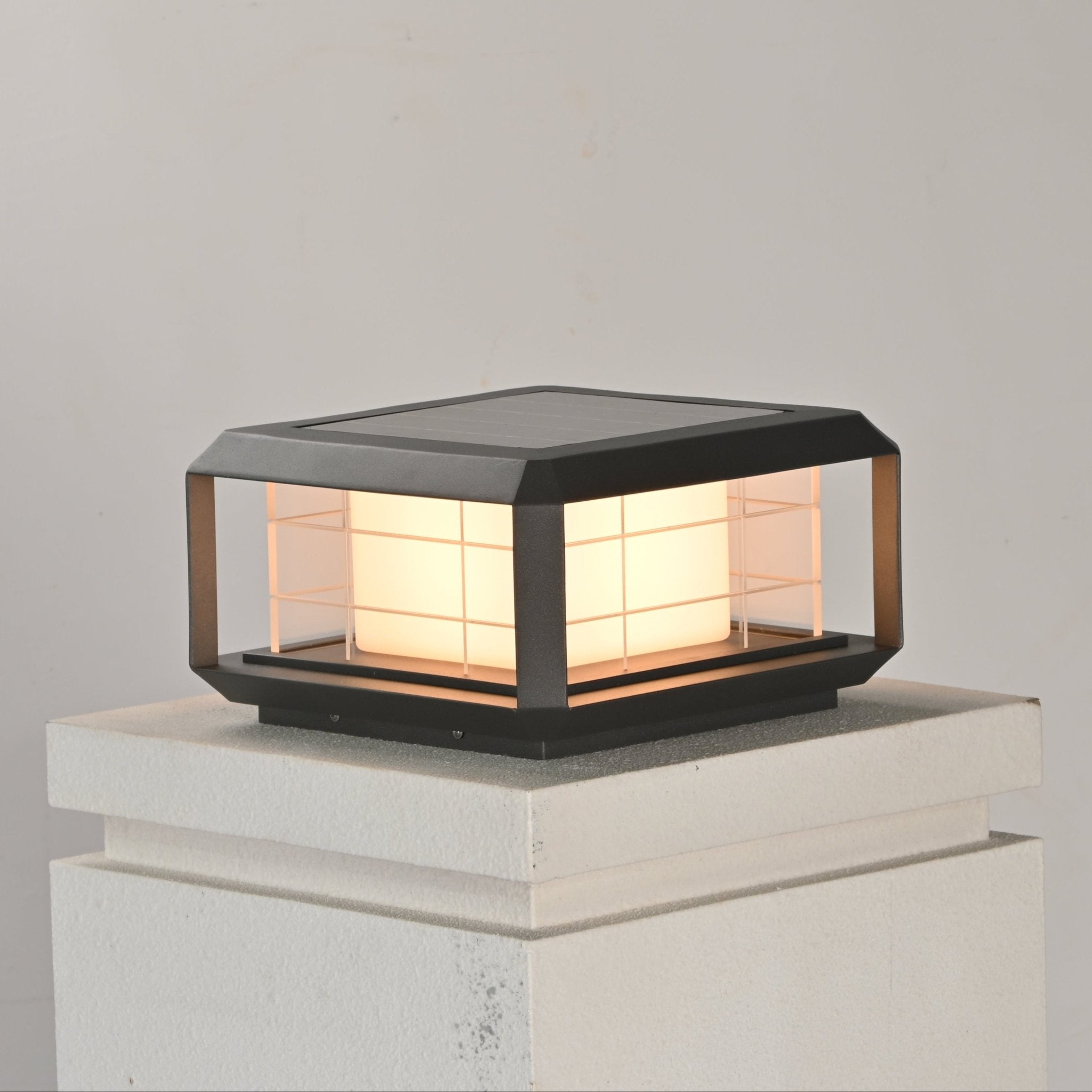 Grid Guard Solar Lantern Outdoor Lamp-Neutral Decor