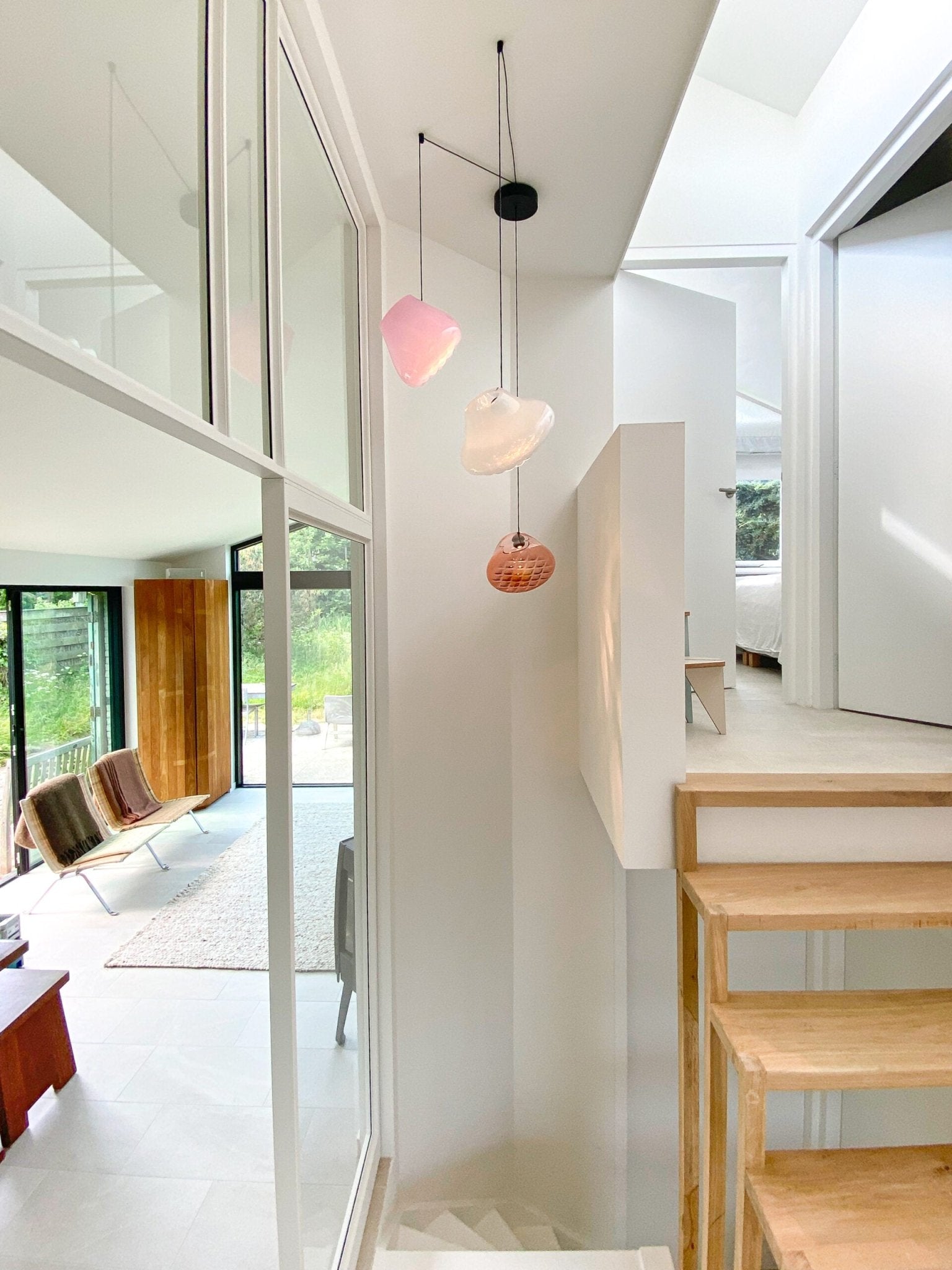 Callie Modern Glass Pendant Light-Neutral Decor