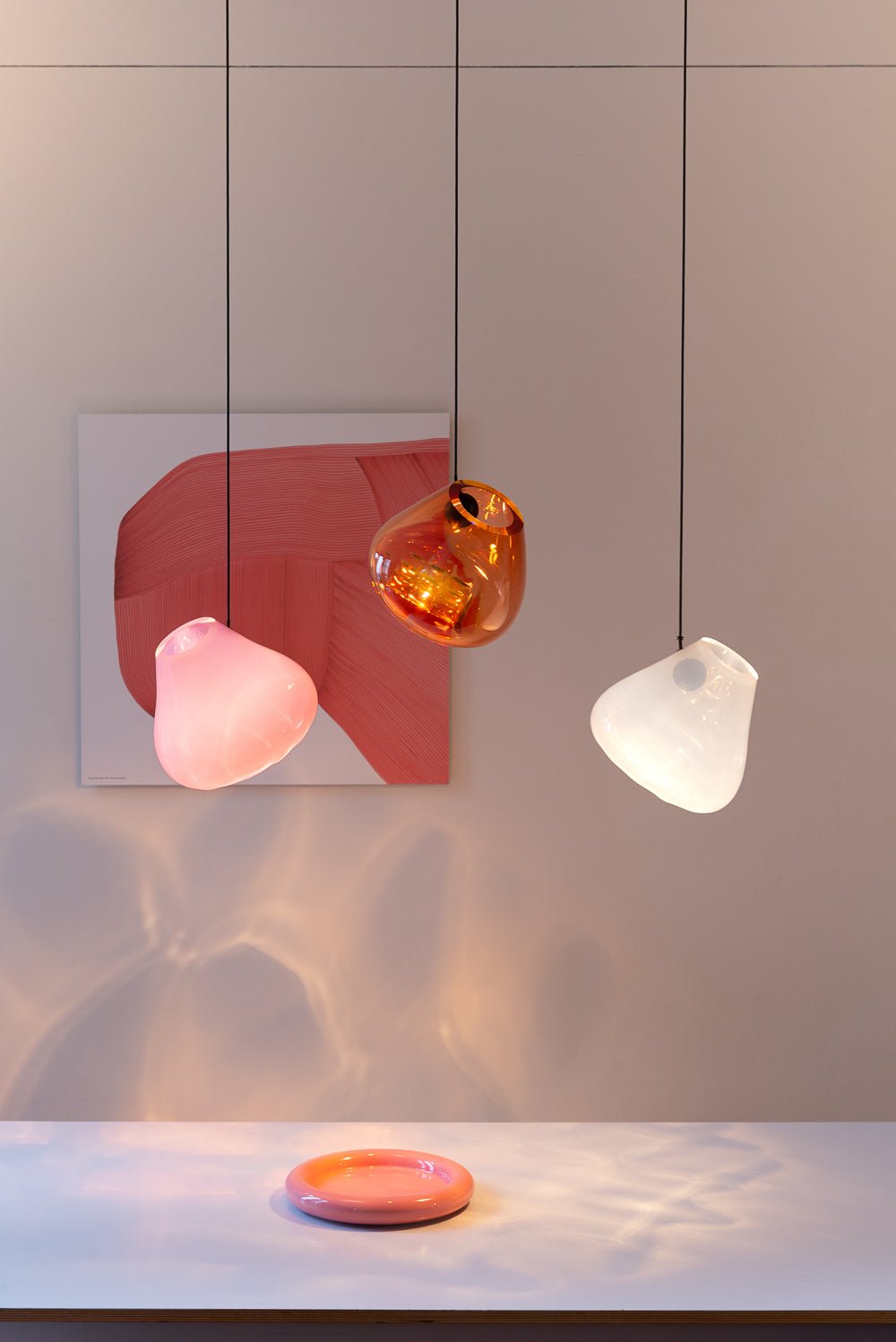 Callie Modern Glass Pendant Light-Neutral Decor