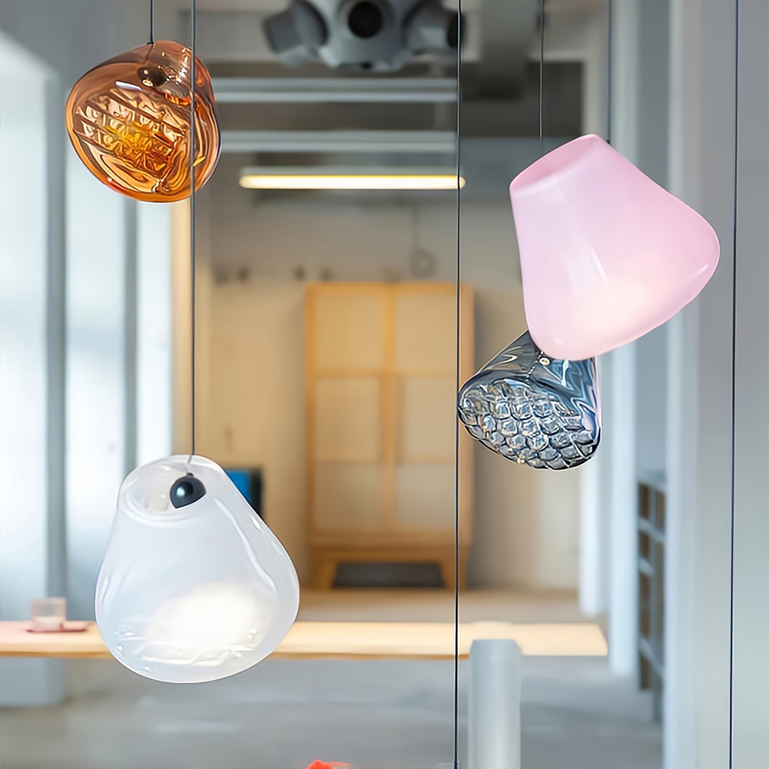 Callie Modern Glass Pendant Light-Neutral Decor