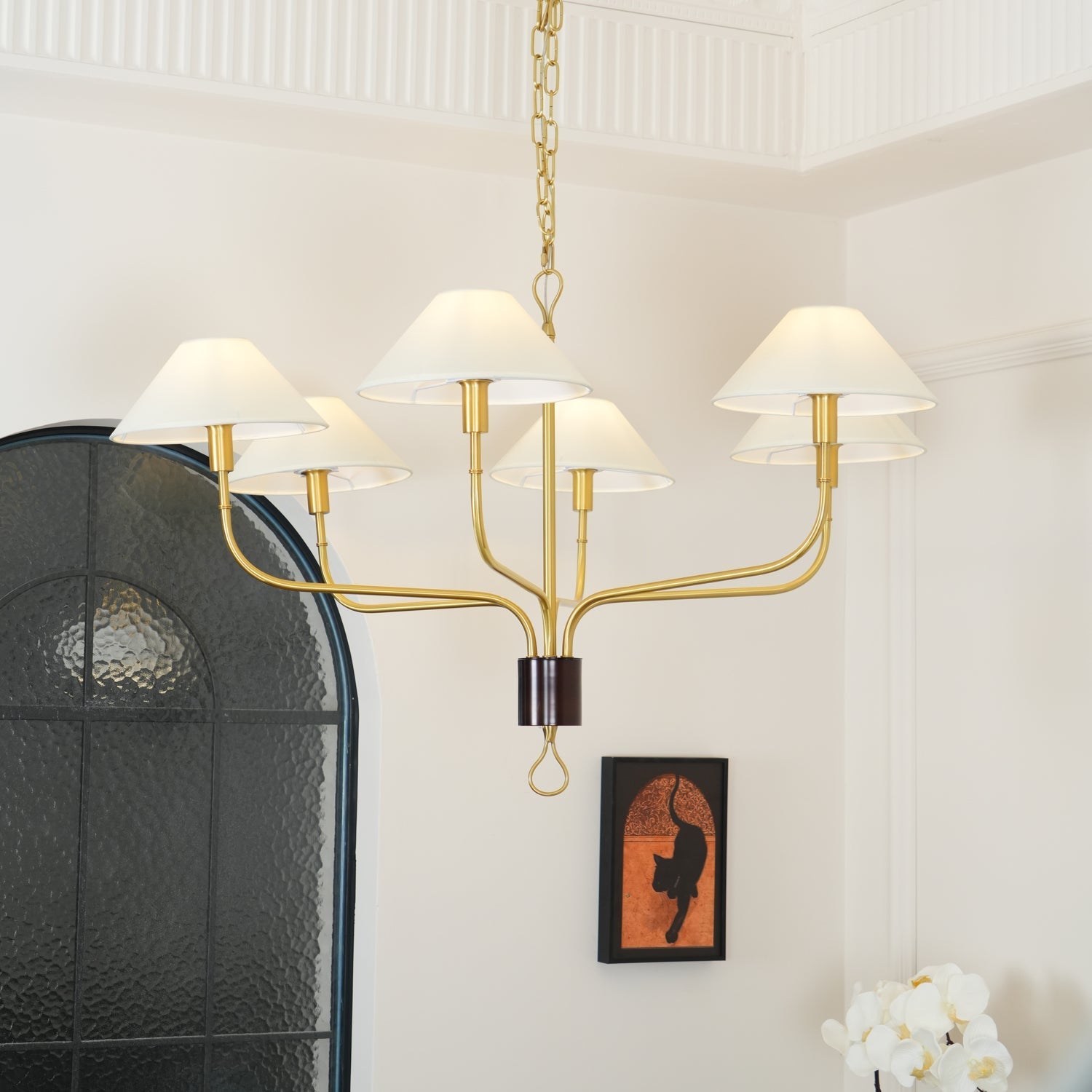 Bilt Classic Brass Tail Chandelier-Neutral Decor