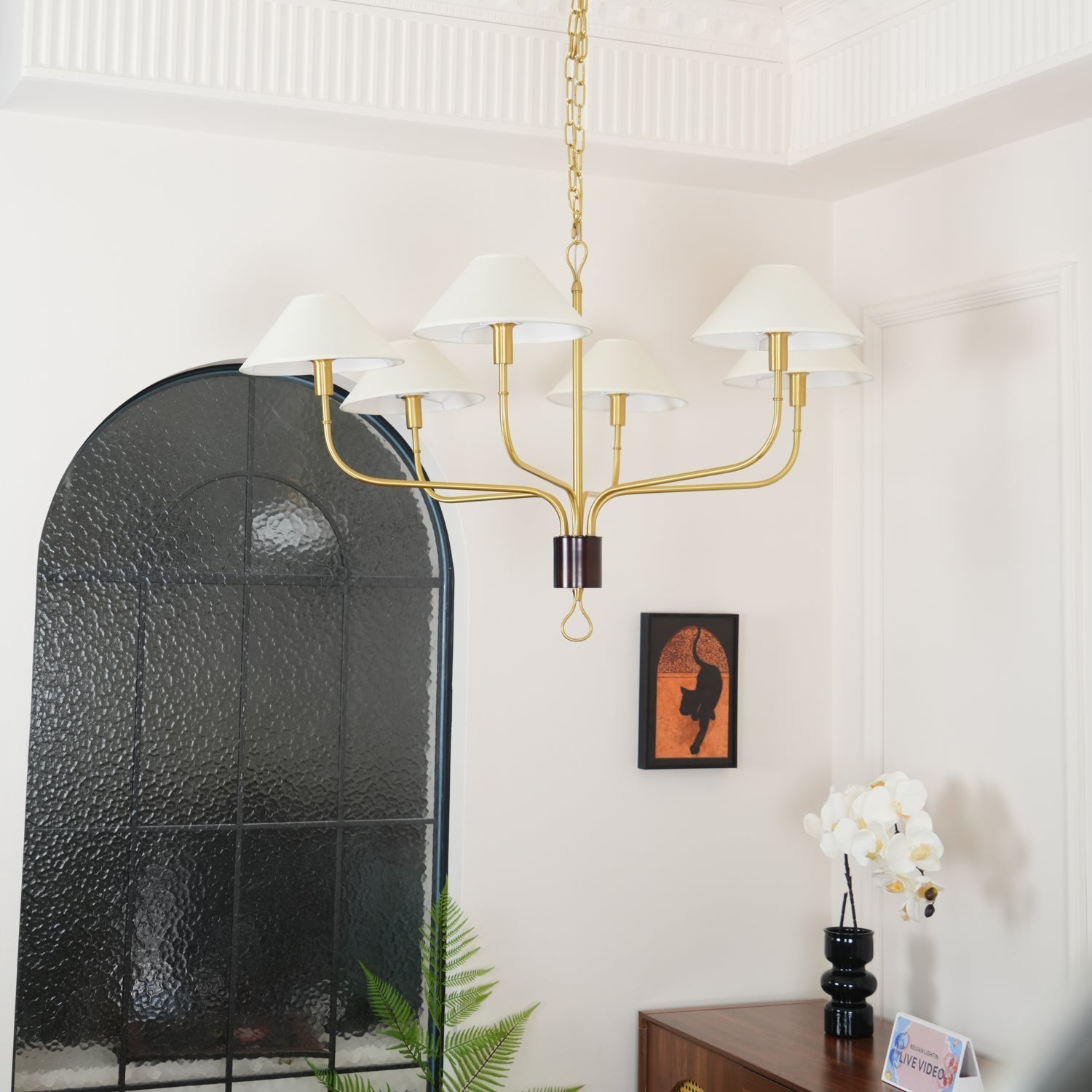 Bilt Classic Brass Tail Chandelier-Neutral Decor