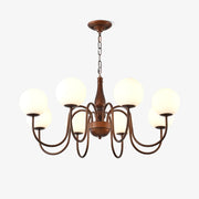 Grelor Chandelier Copper & Glass Grove Ball-Neutral Decor