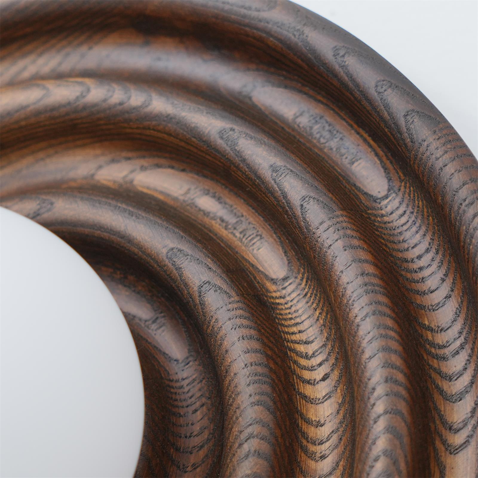 Liora Wall Lamp Ripple with Ash Wood Body and Glass Globe Shade-Neutral Decor