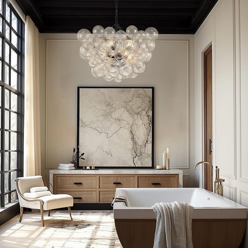 Calvian Chandelier Glass Ball Bubble Modern-Neutral Decor