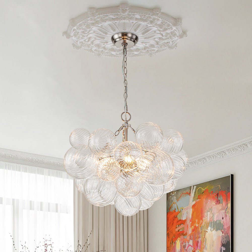 Calvian Chandelier Glass Ball Bubble Modern-Neutral Decor